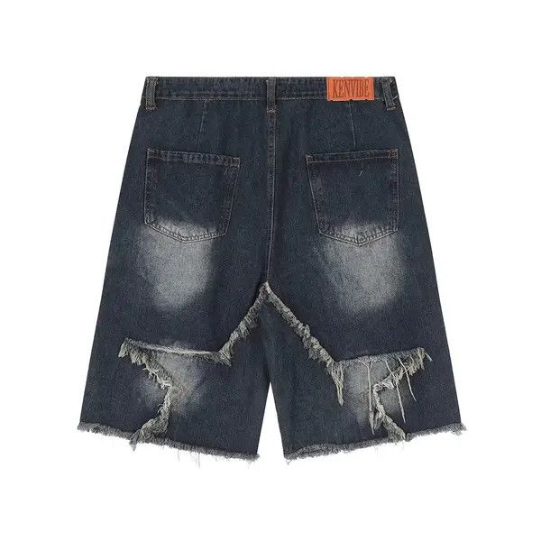 Japanese Brand American star patch embroidered cat whisker denim shorts y2k Size US 32 / EU 48 - 2 Thumbnail