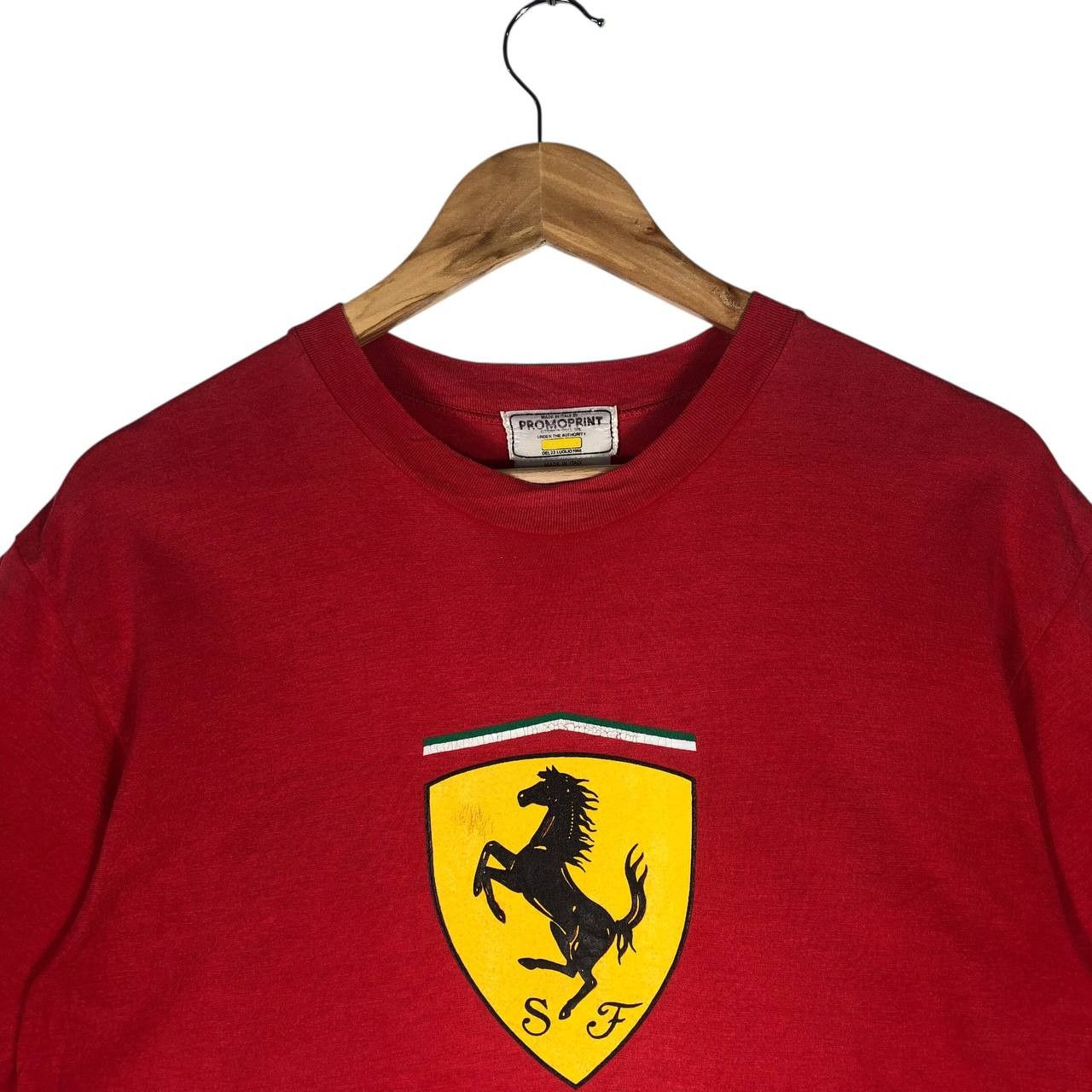 Ferrari Vintage 90's Ferrari Big Logo T-Shirt Size US M / EU 48-50 / 2 - 2 Thumbnail