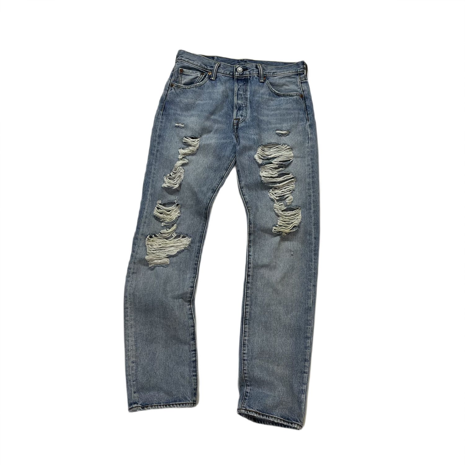 Levi's Vintage Levis 501 Distressed Denim Thrashed Pants Size US 32 / EU 48 - 1 Thumbnail