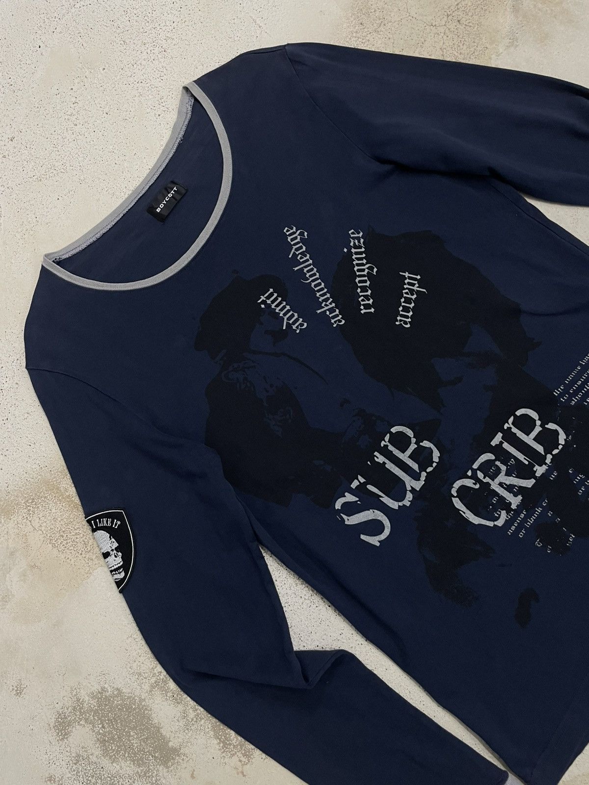 Boycott Boycott Sub Crib Art Y2K News Wording Size US M / EU 48-50 / 2 - 3 Thumbnail