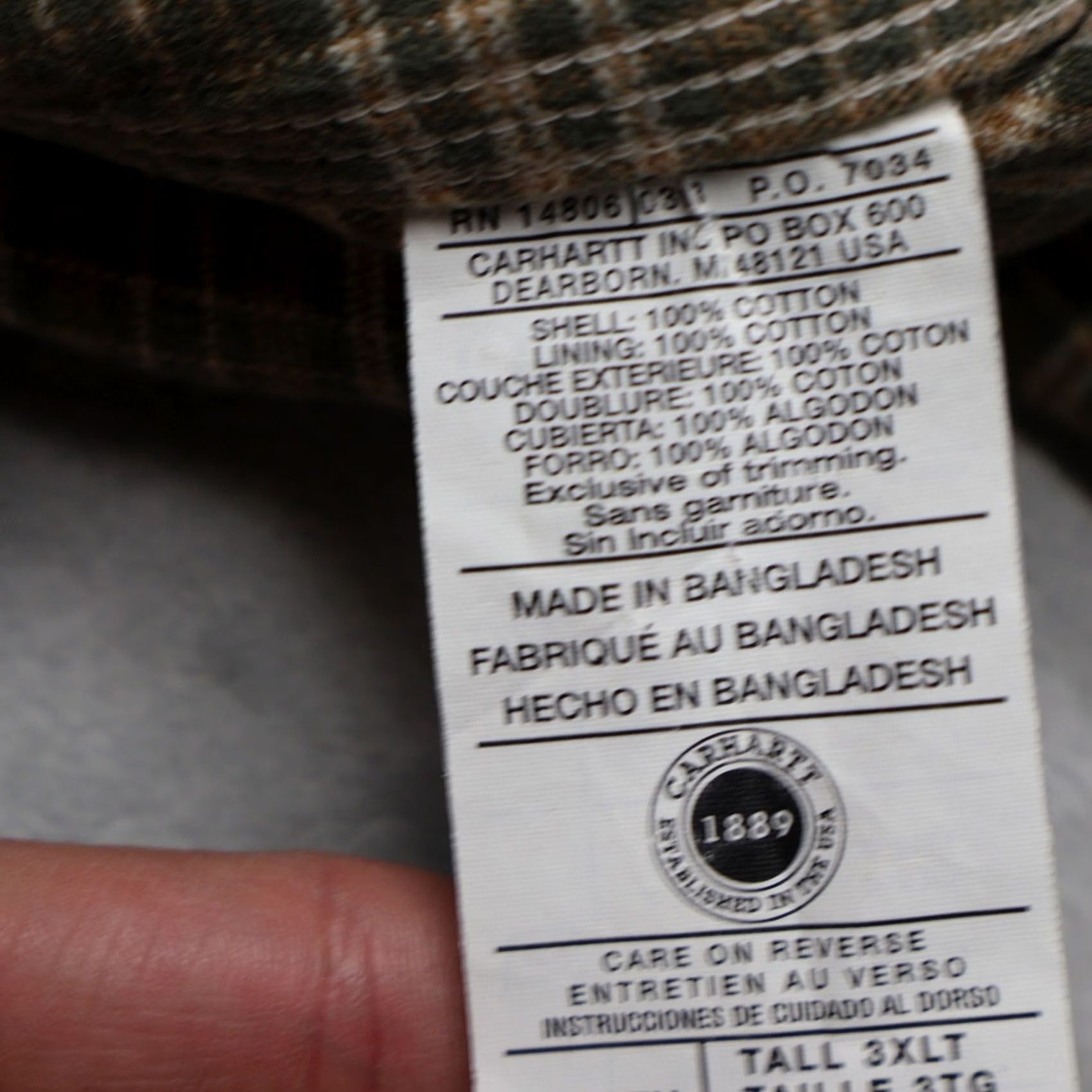 Carhartt Carhartt Shirt Jacket Mens 3XL Tall White Canvas Flannel Lined Rugged Workwear Size US XXL / EU 58 / 5 - 7 Thumbnail
