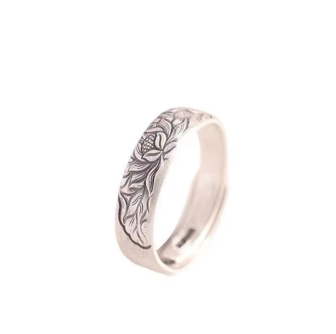 Jewelry × Vintage Retro Lotus Ring Size ONE SIZE - 3 Thumbnail