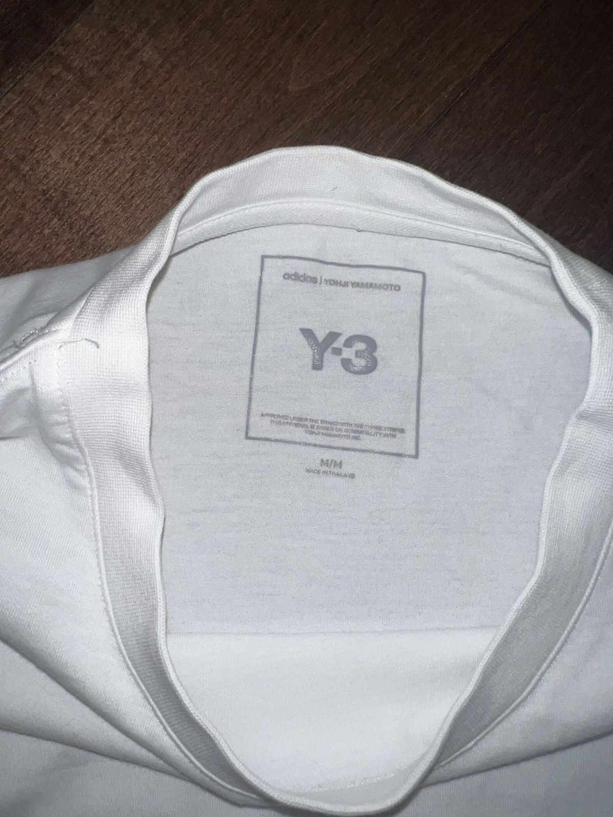 Y-3 Y-3 shirt white on white logo print Size US M / EU 48-50 / 2 - 2 Thumbnail