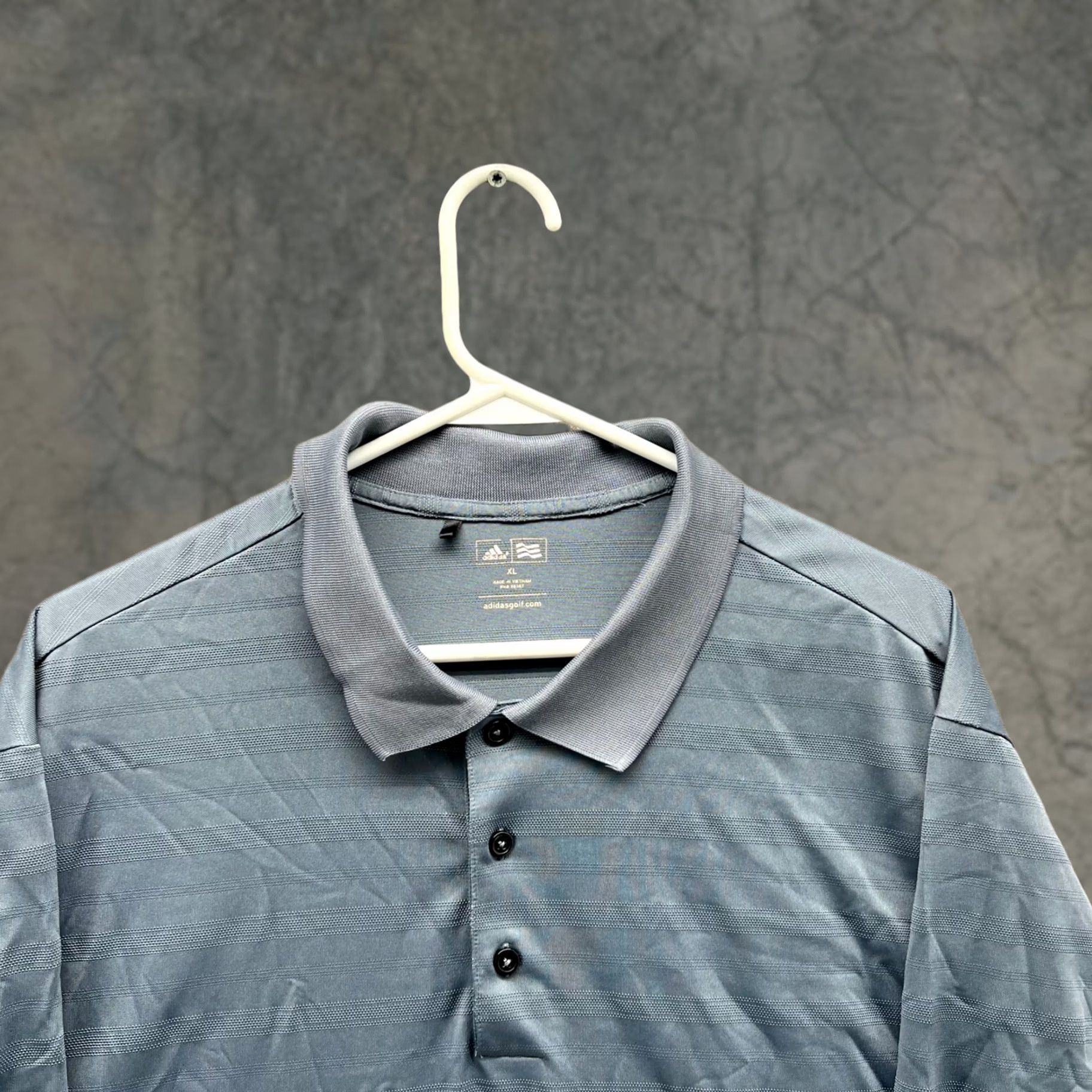 Adidas VINTAGE Adidas Polo Shirt Mens XL Grey Athletic Golf Golfer Polyester Trefoil Shirt Size US XL / EU 56 / 4 - 1 Thumbnail