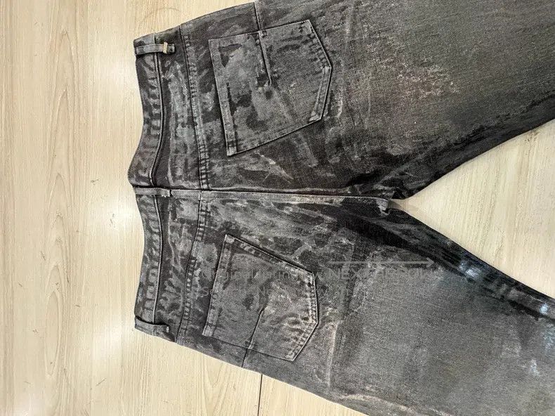 Dior Dior Black Wax Brushed Jeans Size US 32 / EU 48 - 4 Thumbnail