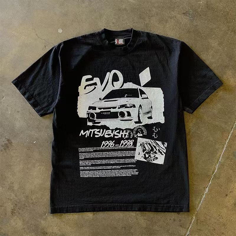 Japanese Brand × Vintage Black casual retro car print cotton t-shirt Size US M / EU 48-50 / 2 - 1 Thumbnail
