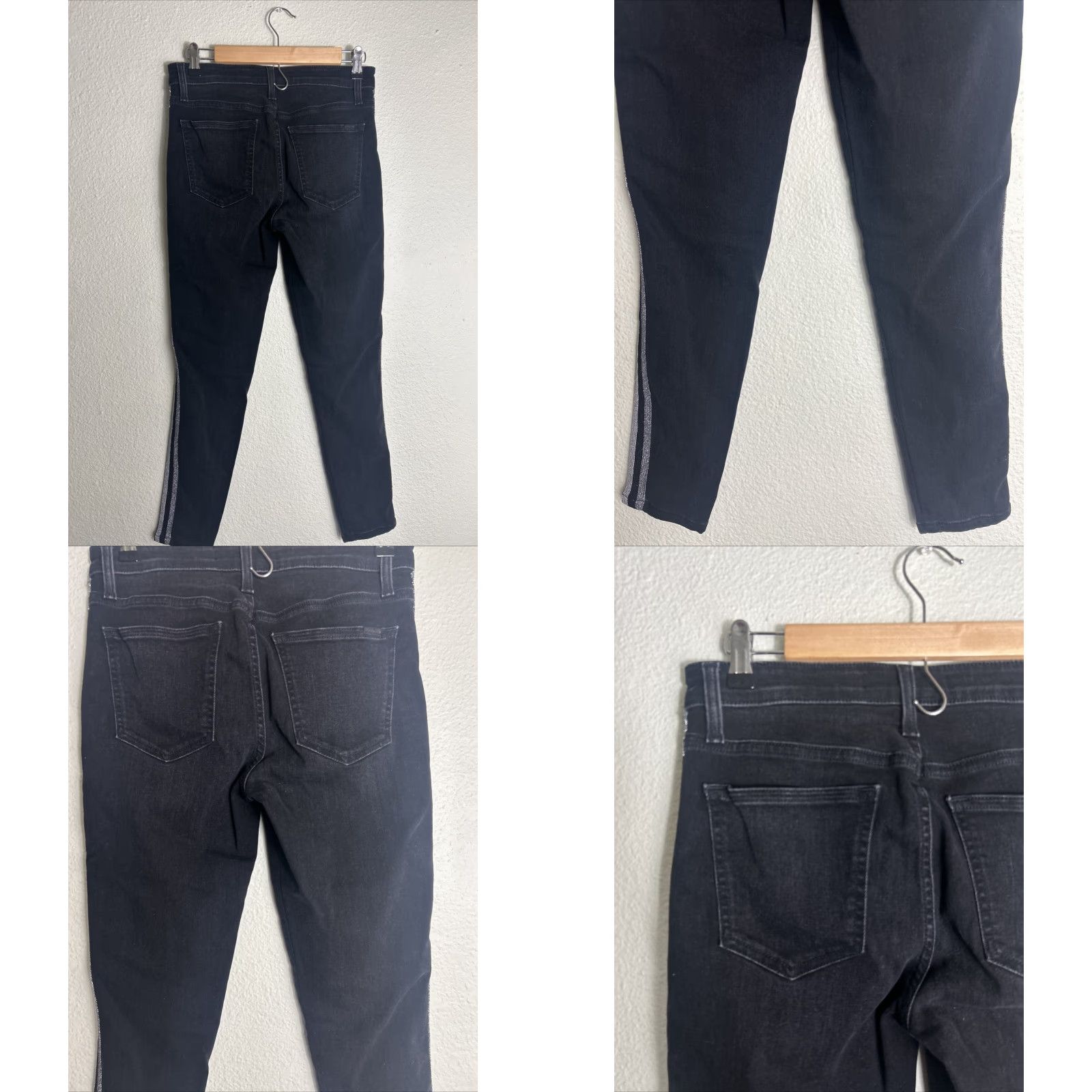 Vintage Joe's Jeans Womens Jeans 28x28 Flawless The Charlie Black High Rise Skinny Ankle Piping Size 28" / US 6 / IT 42 - 8 Thumbnail