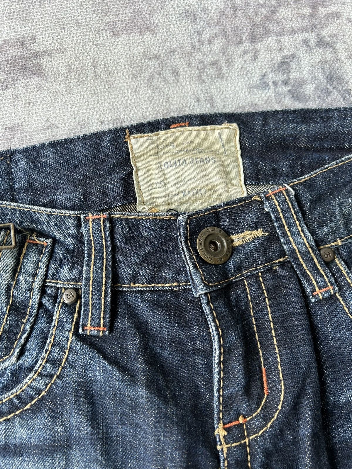 If Six Was Nine Lolita Y2k Design Flared Jeans Size 30" / US 8 / IT 44 - 16 Thumbnail