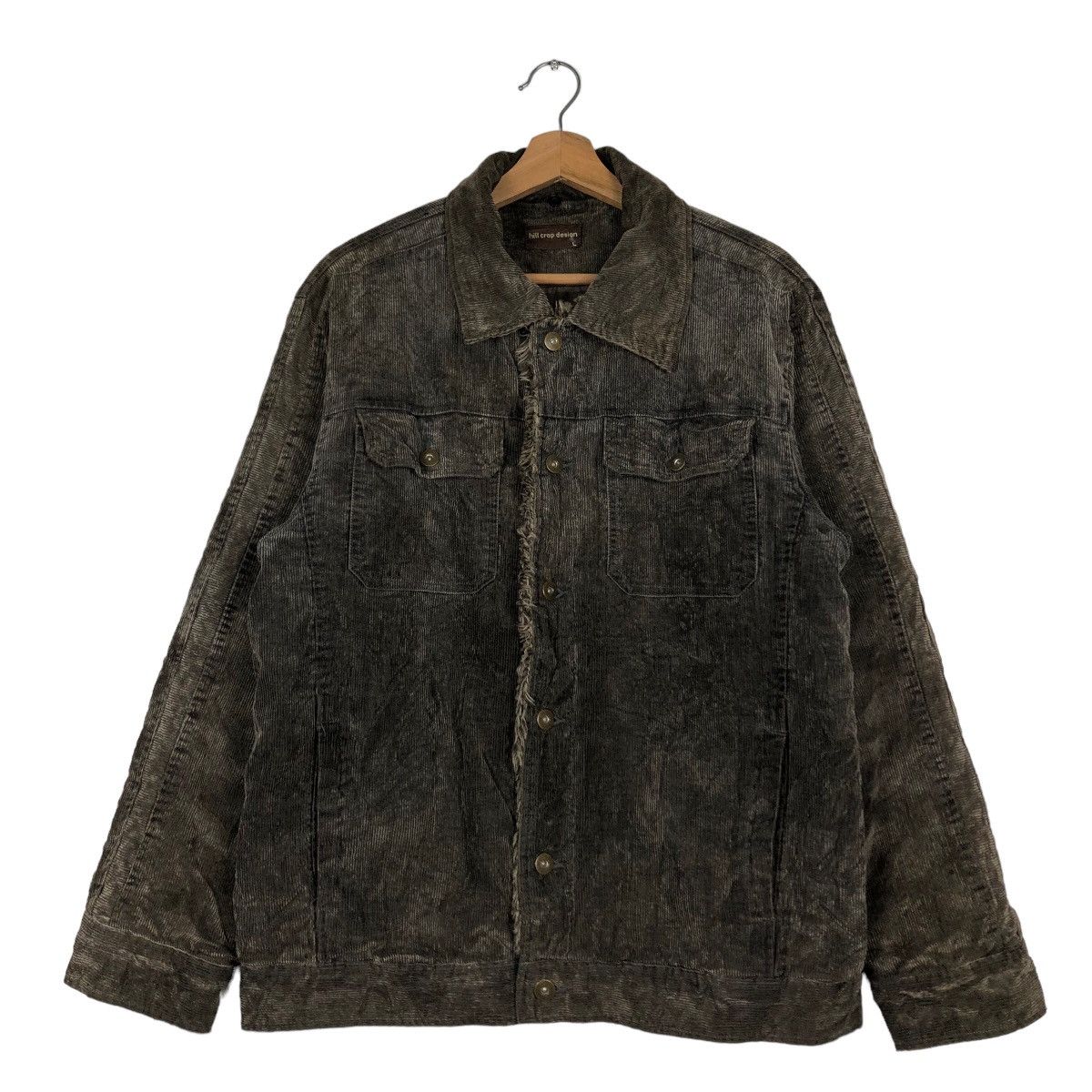 Hysteric Glamour Corduroy Trucker Jacket Hill Crop Shearling Mink Fur Lining Size US L / EU 52-54 / 3 - 1 Thumbnail