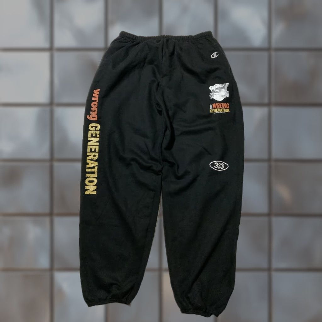 Champion Champion Sweatpants Men 2XL Black Fever 333 The Wrong Generation Hardcore Punk Rock Band Merch Size US 39 - 1 Thumbnail