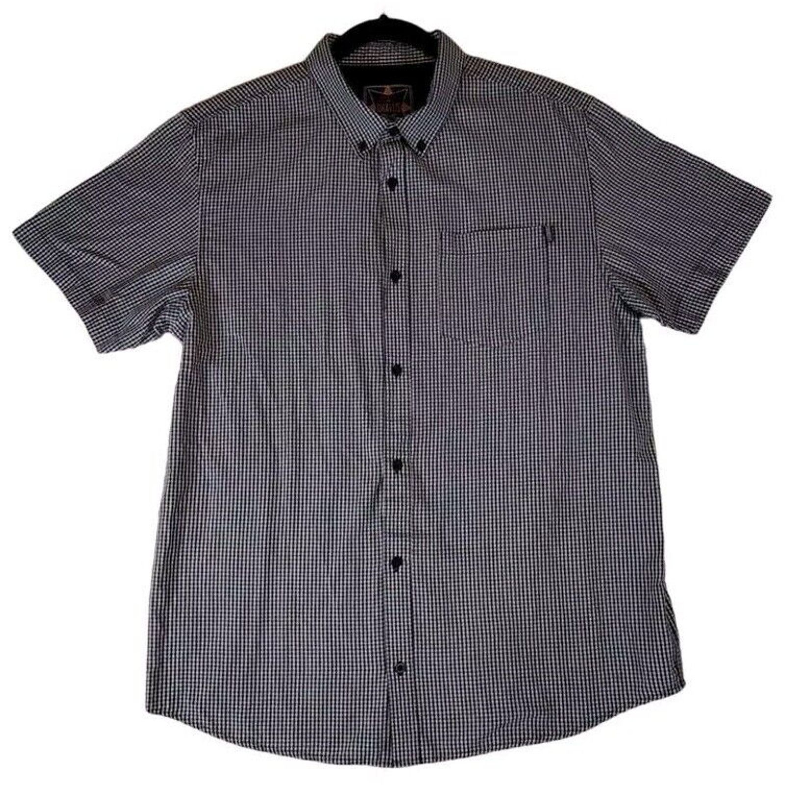 Dravus Dravus Shirt Mens Large Mini Check Short Sleeve Button Down Size US L / EU 52-54 / 3 - 1 Thumbnail