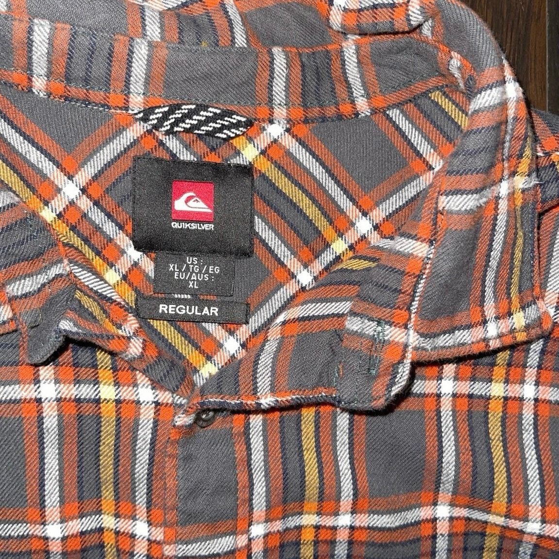 Quiksilver Flannel Plaid long-sleeve collar button up shirt Streetwear Size US XL / EU 56 / 4 - 3 Thumbnail
