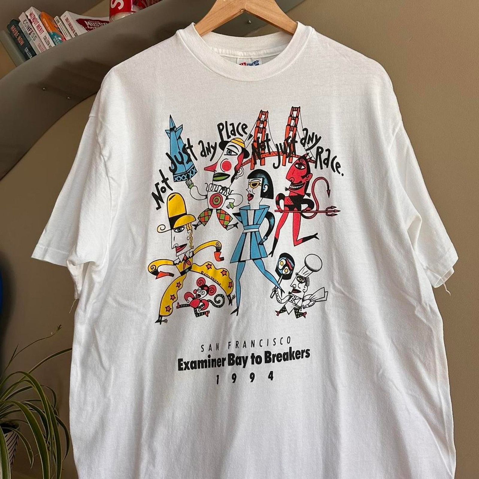 Hanes × Vintage Vintage 1994 San Francisco Bay To Breakers Art T-Shirt Size US L / EU 52-54 / 3 - 2 Thumbnail