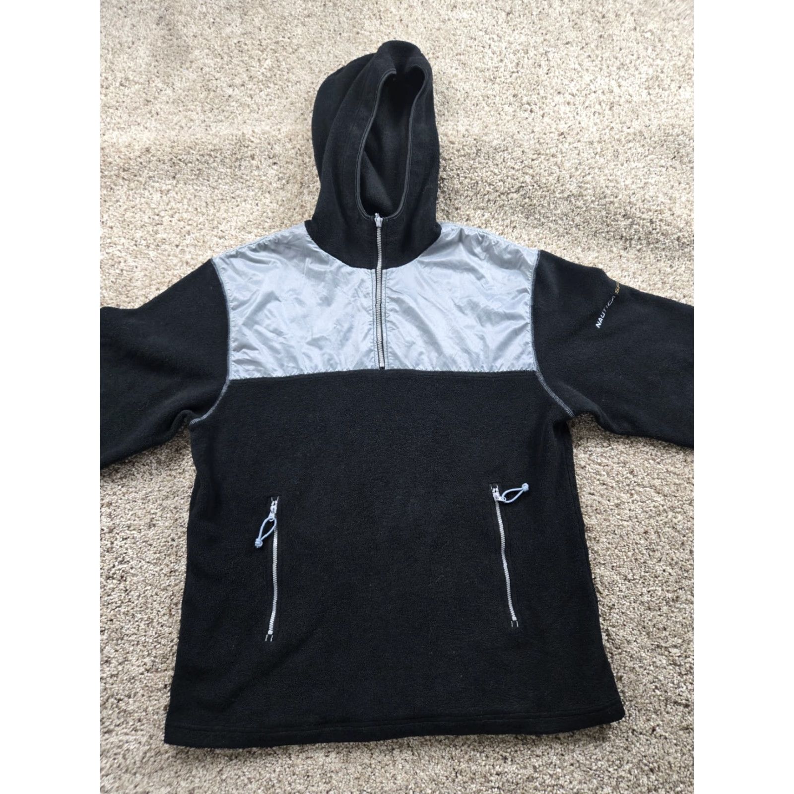 Nautica VINTAGE Nautica Sports Tech Fleece Jacket Mens M Black 1/4 Zip Pullover Boycott 90s Size US M / EU 48-50 / 2 - 3 Thumbnail