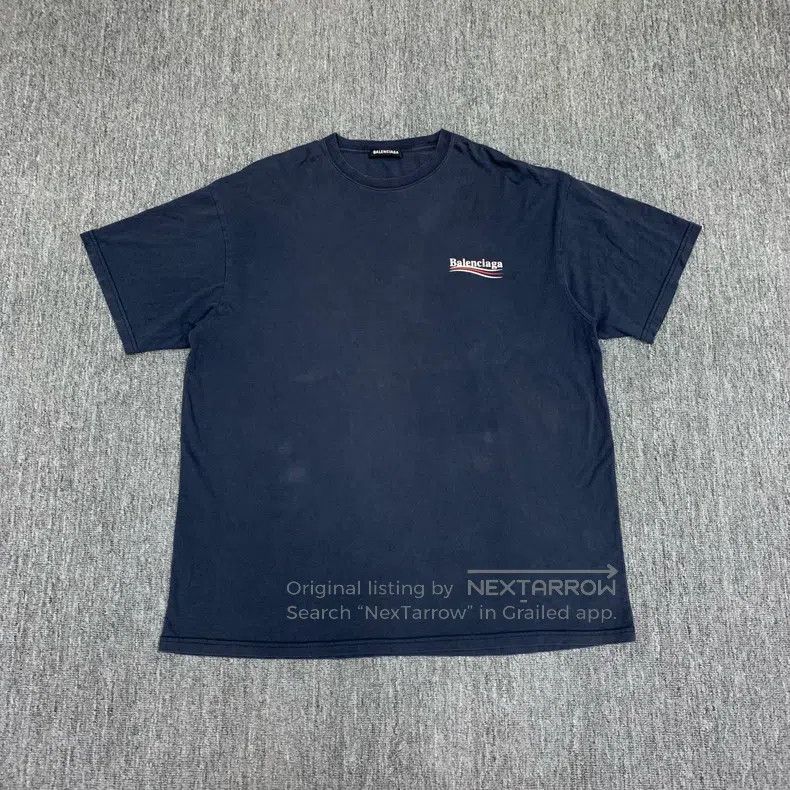 Balenciaga Balenciaga Navy Blue Cola Short Sleeve Size US XL / EU 56 / 4 - 1 Thumbnail