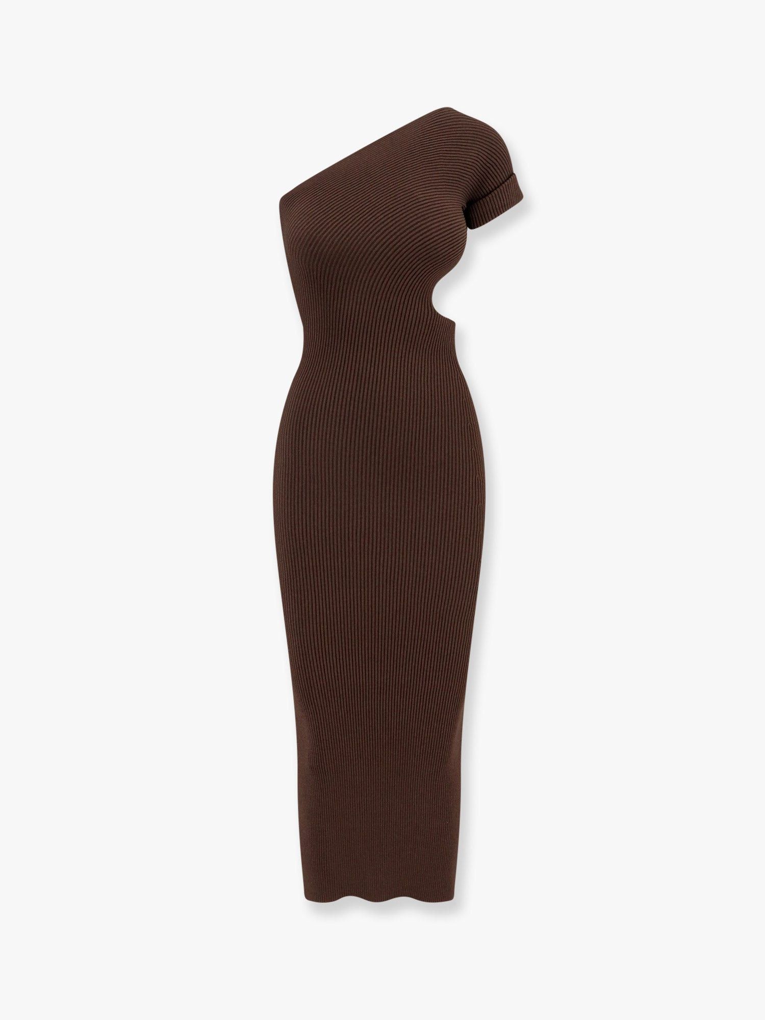 ワンピース Max Mara ARDA1234 - Ribbed viscose dress Ribbed viscose dress, brown | 