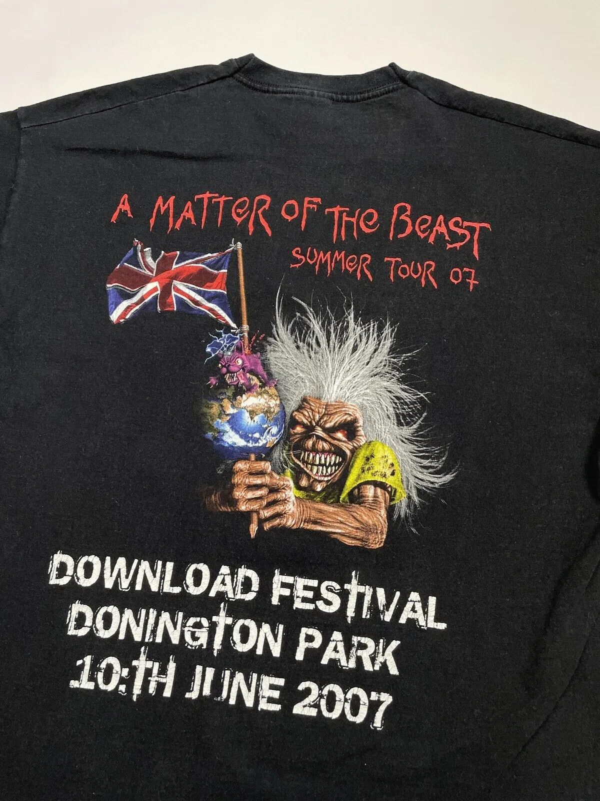 Fruit Of The Loom VINTAGE 2000s Y2K IRON MAIDEN DOWNLOAD FESTIVAL 2007 SHIRT Size US L / EU 52-54 / 3 - 10 Thumbnail