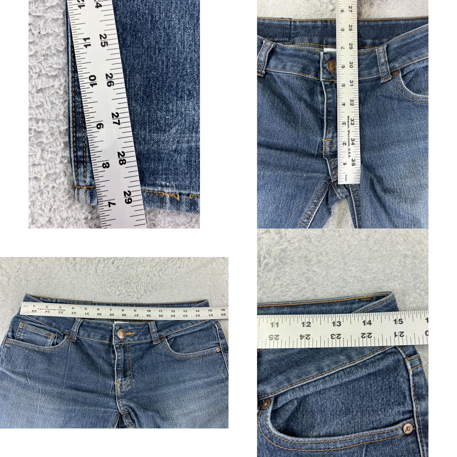 Ecko Unltd. Ecko Unltd Jeans Women Size 7 Skinny Low Rise Denim Medium Wash Blue Stretch 5-Pocket Womens Size 28" / US 6 / IT 42 - 8 Thumbnail