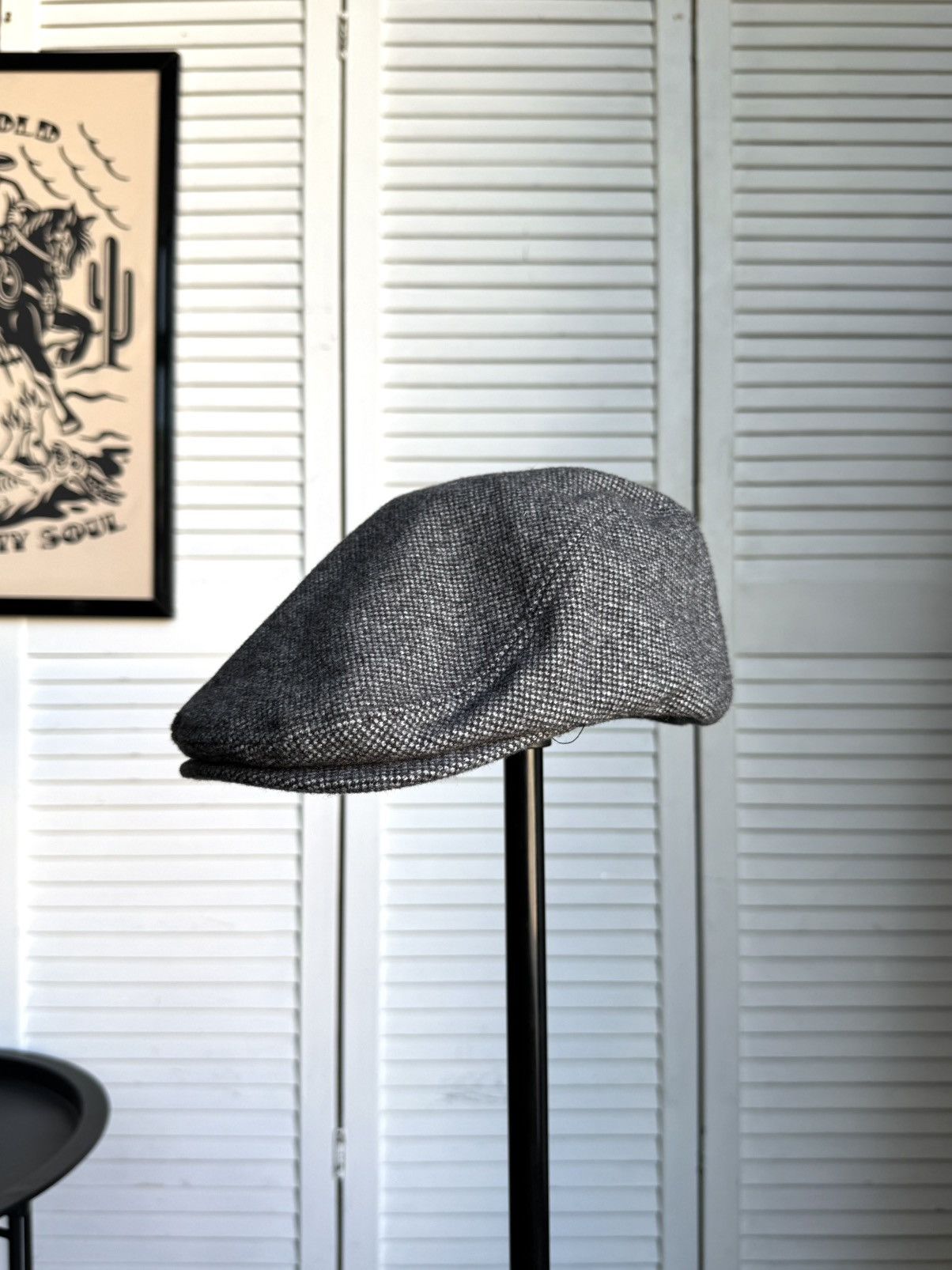 C&A Vintage C&A Wool Blend Ivy Cap Flat Cap Gray Herringbone Size ONE SIZE - 12 Thumbnail