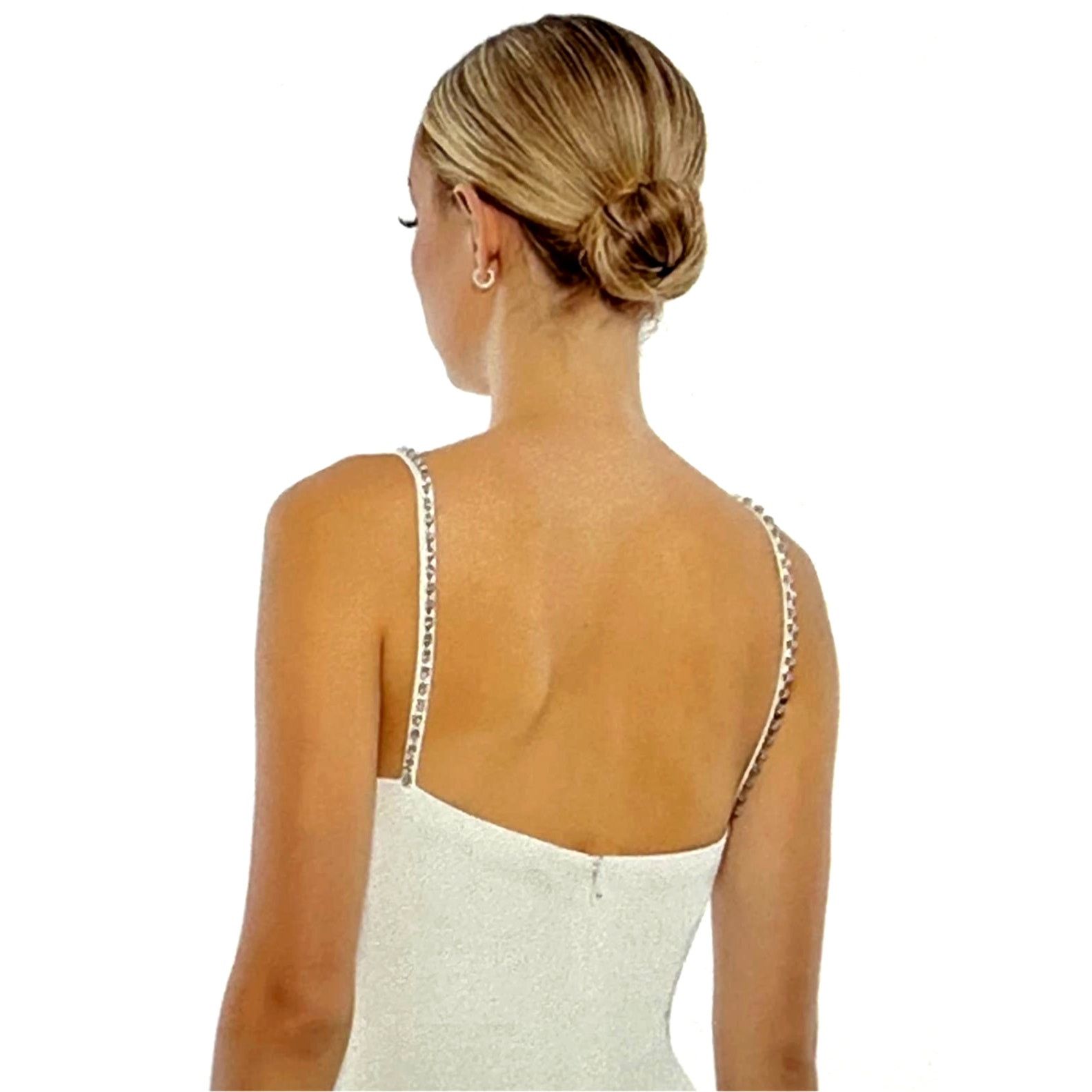 Other Mac Duggal Sweetheart Evening Gown Rhinestone Accent White 2 Size XS / US 0-2 / IT 36-38 - 6 Thumbnail