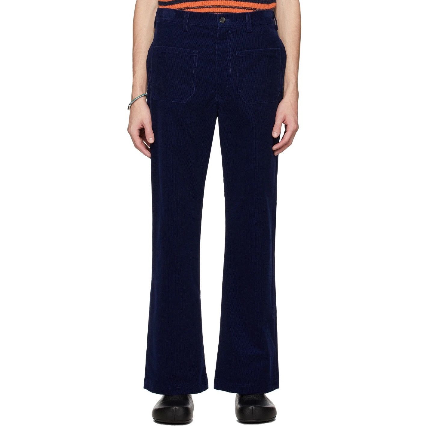 Marni NWT Marni Navy Corduroy Trousers size 54IT/38 US $750 Size US 38 / EU 54 - 1 Thumbnail