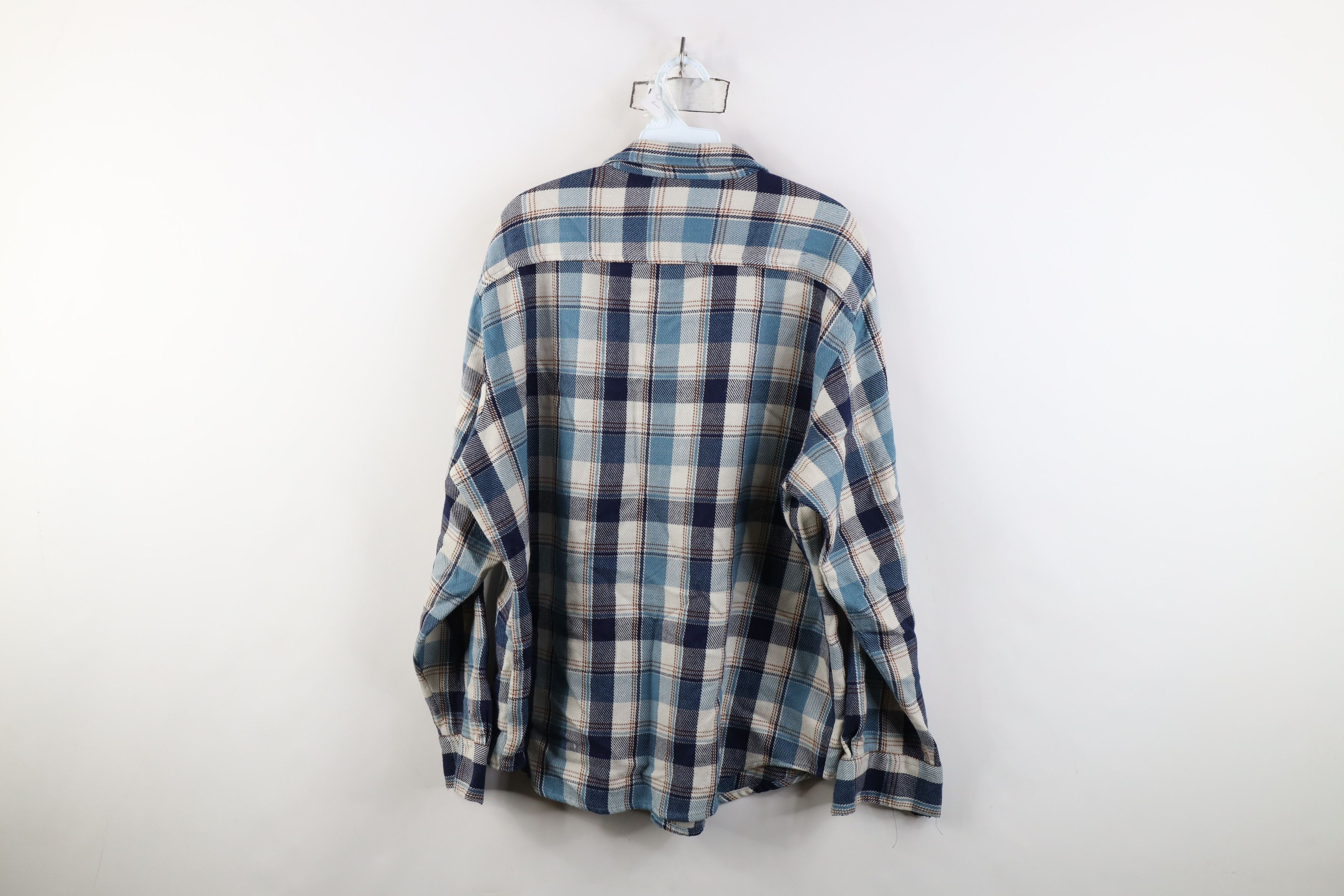 Vintage Vintage 70s Streetwear Flannel Knit Collared Button Shirt Size US XL / EU 56 / 4 - 12 Thumbnail