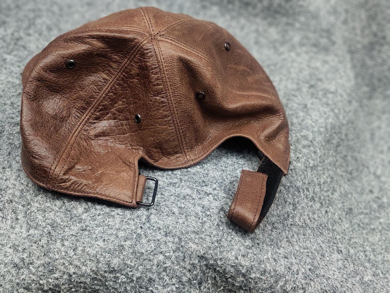 Vintage Vintage Brown Genuine Leather Baseball hat Design cap Unisex Size ONE SIZE - 13 Thumbnail