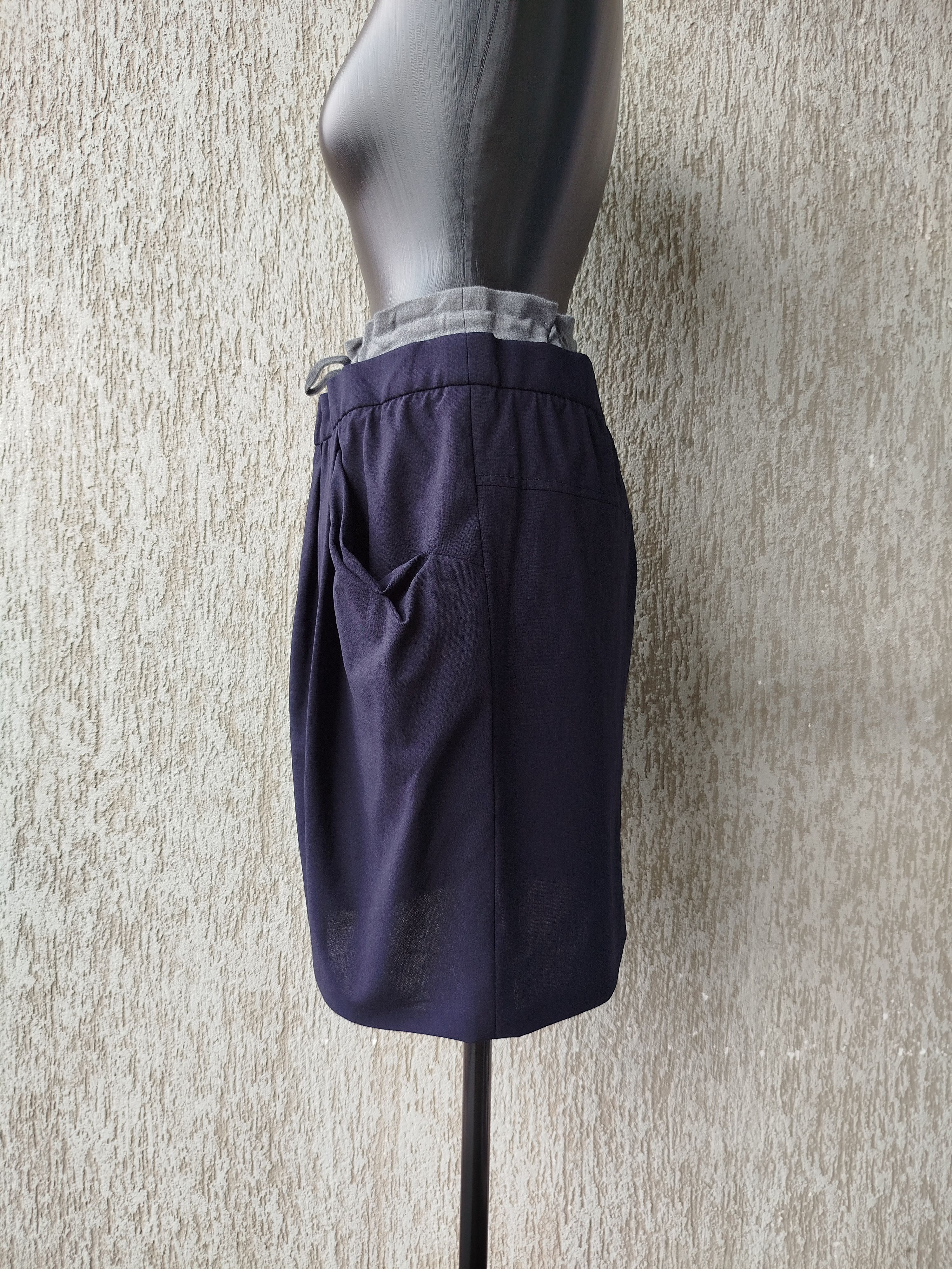Brunello Cucinelli GUNEX Skirt Pockets Belted Wool Size L Size 32" / US 10 / IT 46 - 7 Thumbnail