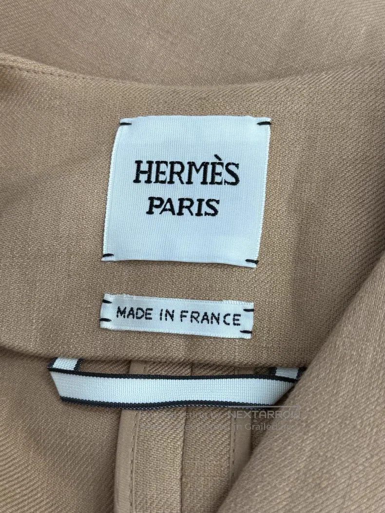 Hermes Hermes Khaki Linen Coat Size XS / US 0-2 / IT 36-38 - 4 Thumbnail