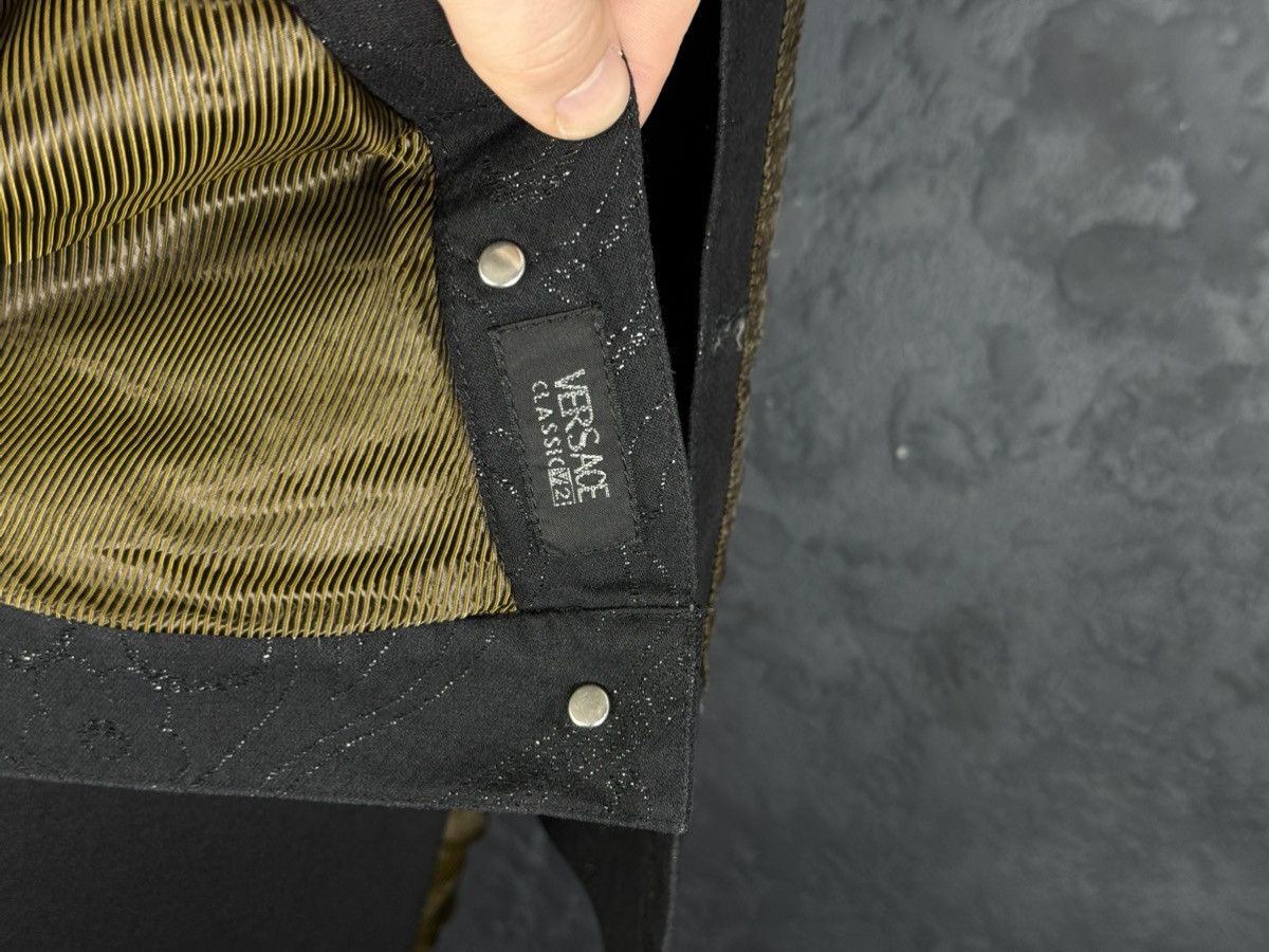 Vintage Versace Classic V2 Vintage 90s Women’s Black Jacket Size 46 Size L / US 10 / IT 46 - 15 Thumbnail