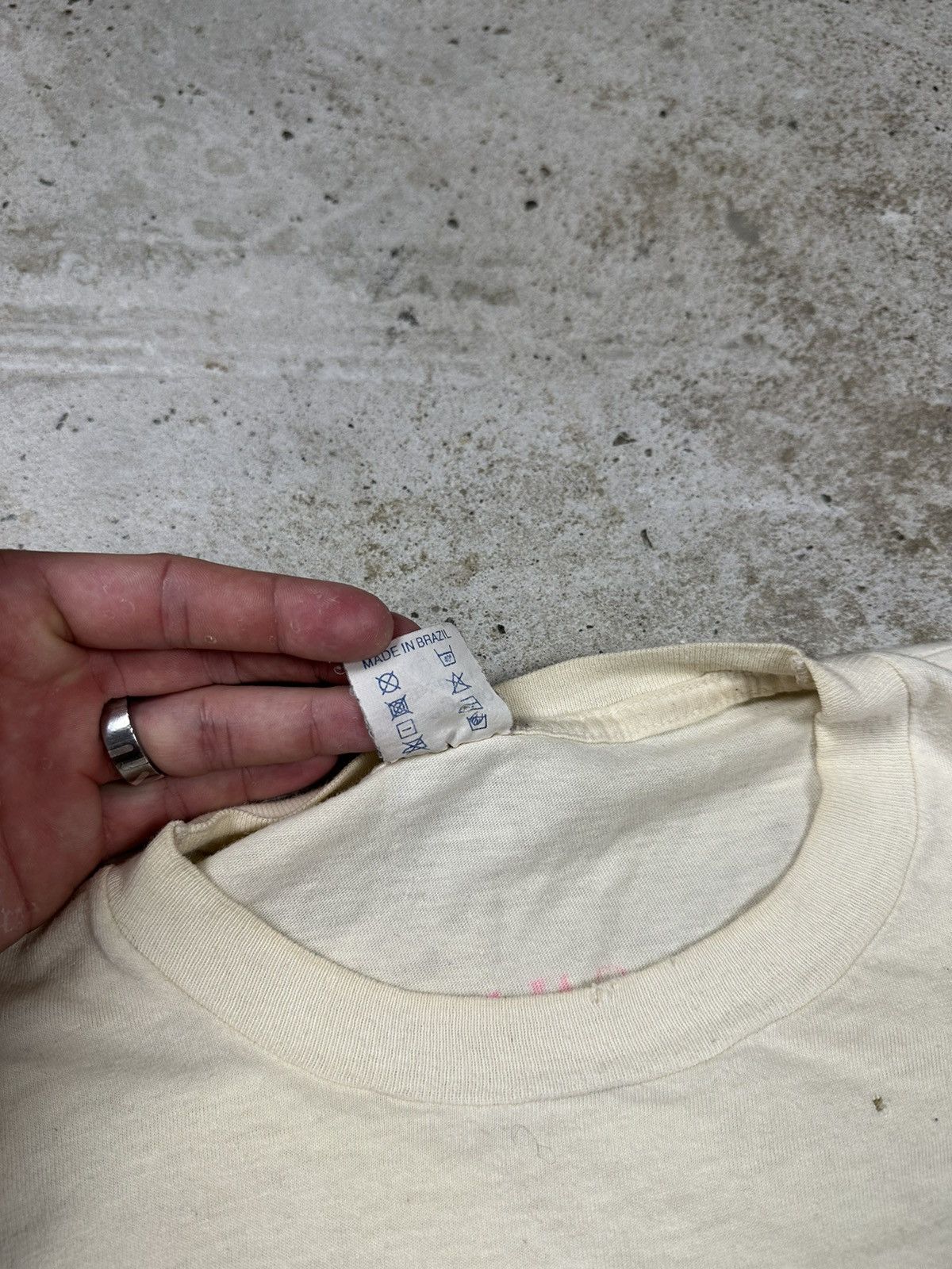 Vintage Vintage 90s Save The World Trashed Single Stitch Tee Size US XL / EU 56 / 4 - 11 Thumbnail