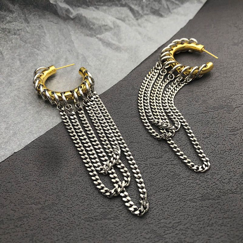 Jewelry Exaggerated Long Tassel Earrings Size ONE SIZE - 3 Thumbnail