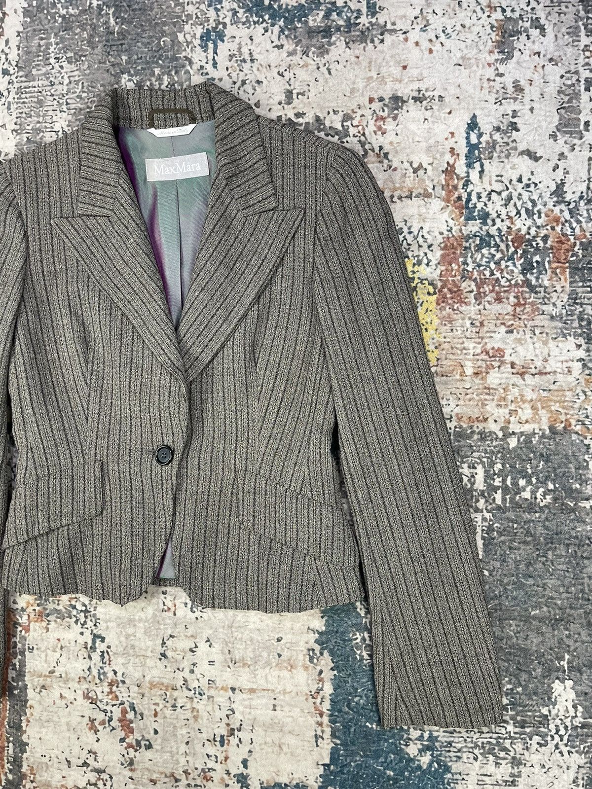Max Mara MaxMara Lycra Sensation Notch Lapel Blazer Size XS / US 0-2 / IT 36-38 - 3 Thumbnail