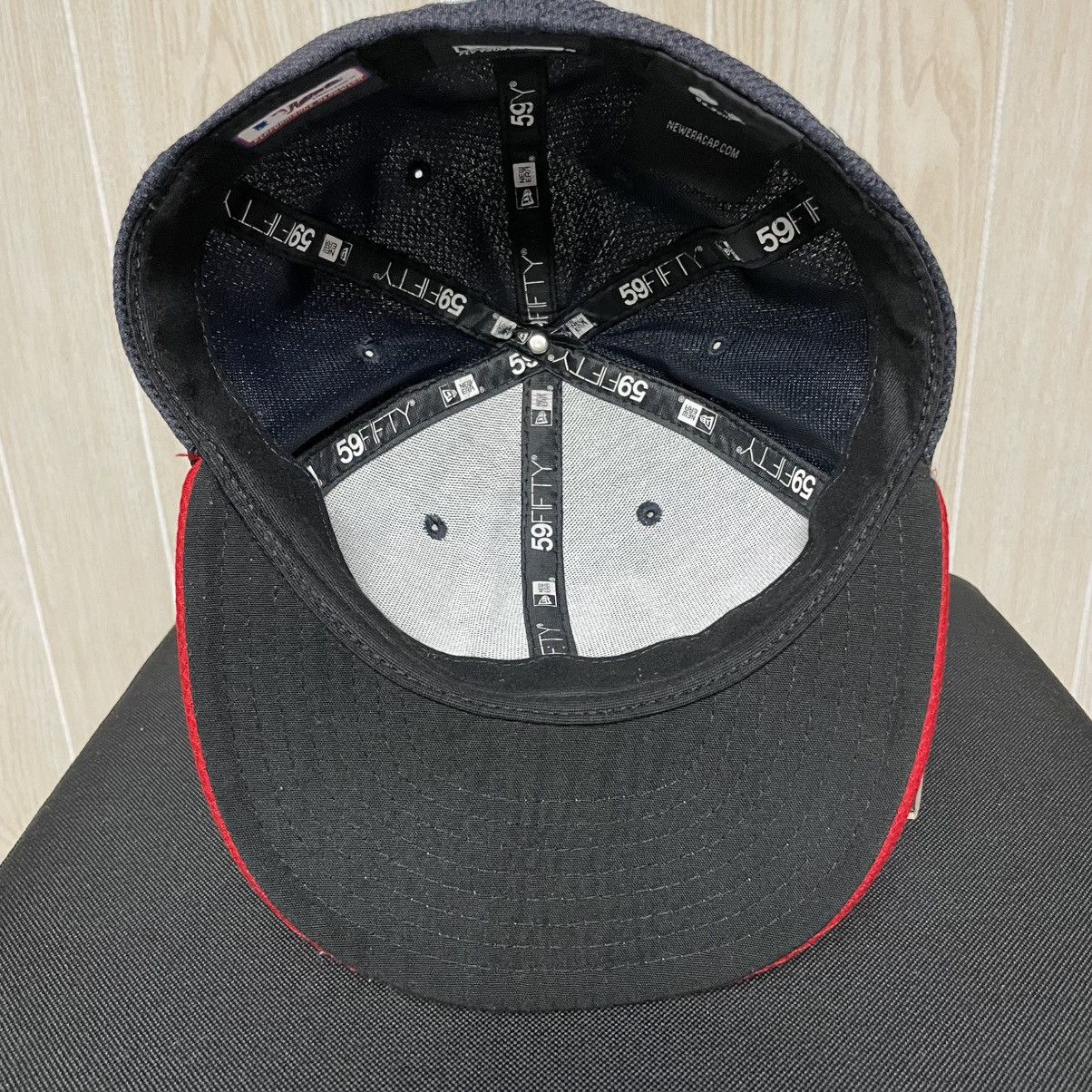 New Era Boston Red Sox Hat Cap New Era 59fifty Fitted 6 7/8 Navy Red Size ONE SIZE - 6 Thumbnail