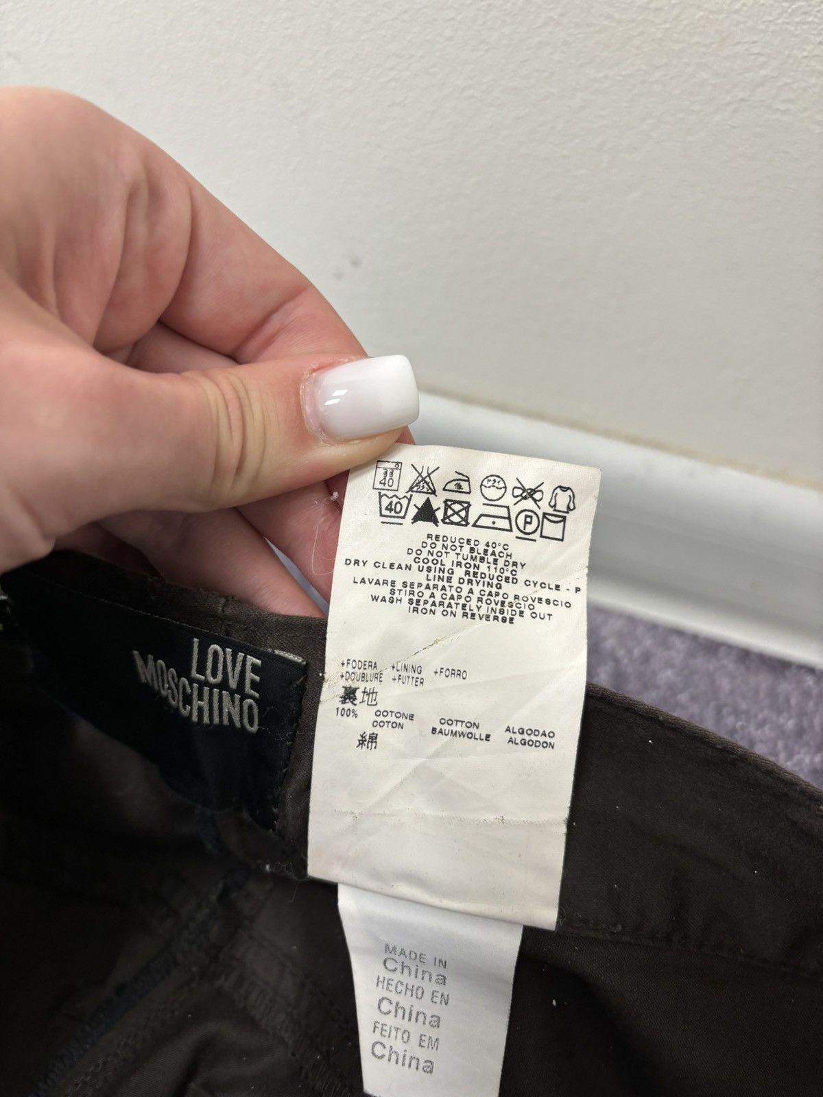 Love Moschino Love Moschino Women’s Straight Fit Brown Luxury Pants Size 34" / US 12 / IT 48 - 13 Thumbnail