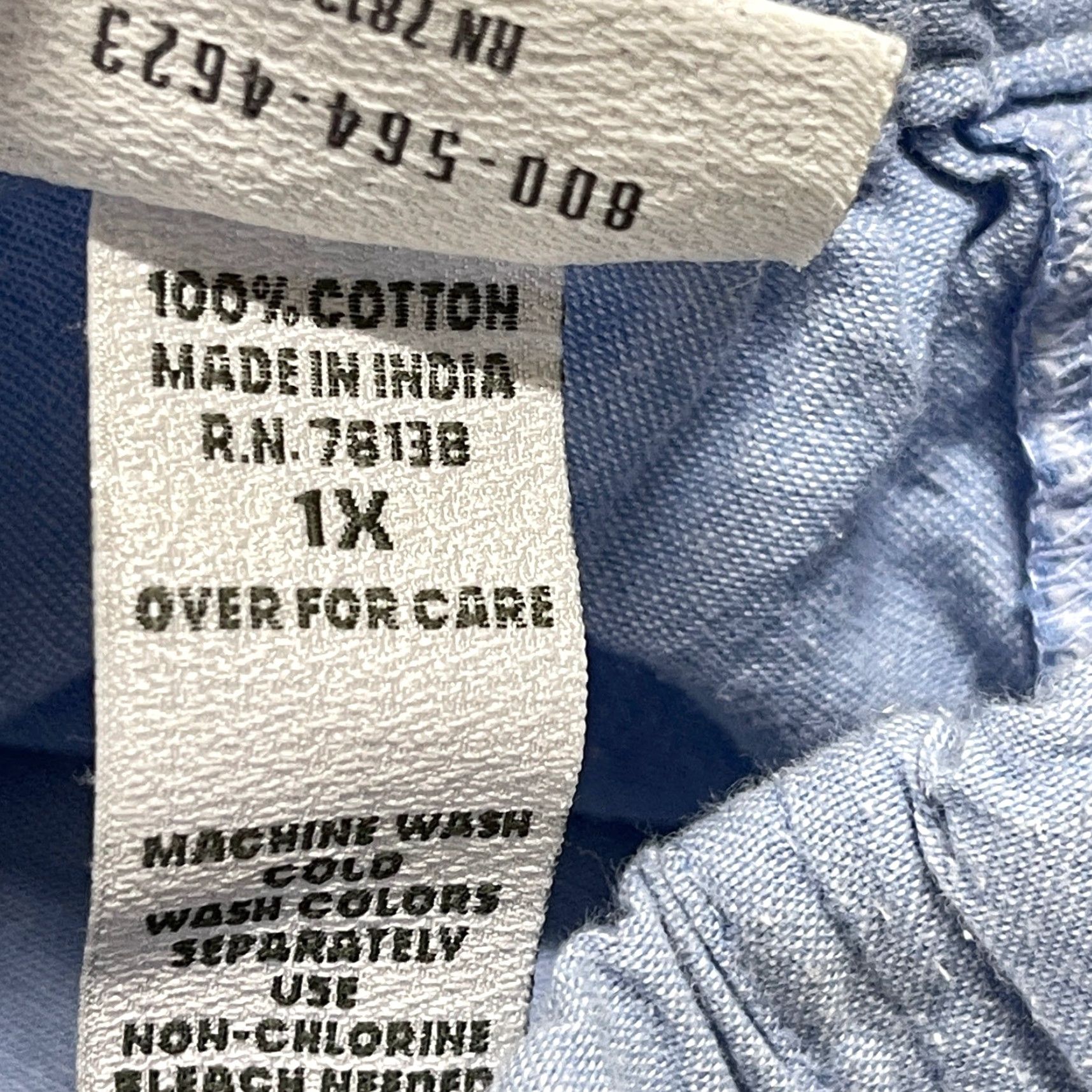 Vintage Vermont Country Store Skirt Plus 1X Blue Short A-Line Cotton 100% Solid Cottage Prairie Womens Girls Mens Size 40" / US 18 - 6 Thumbnail