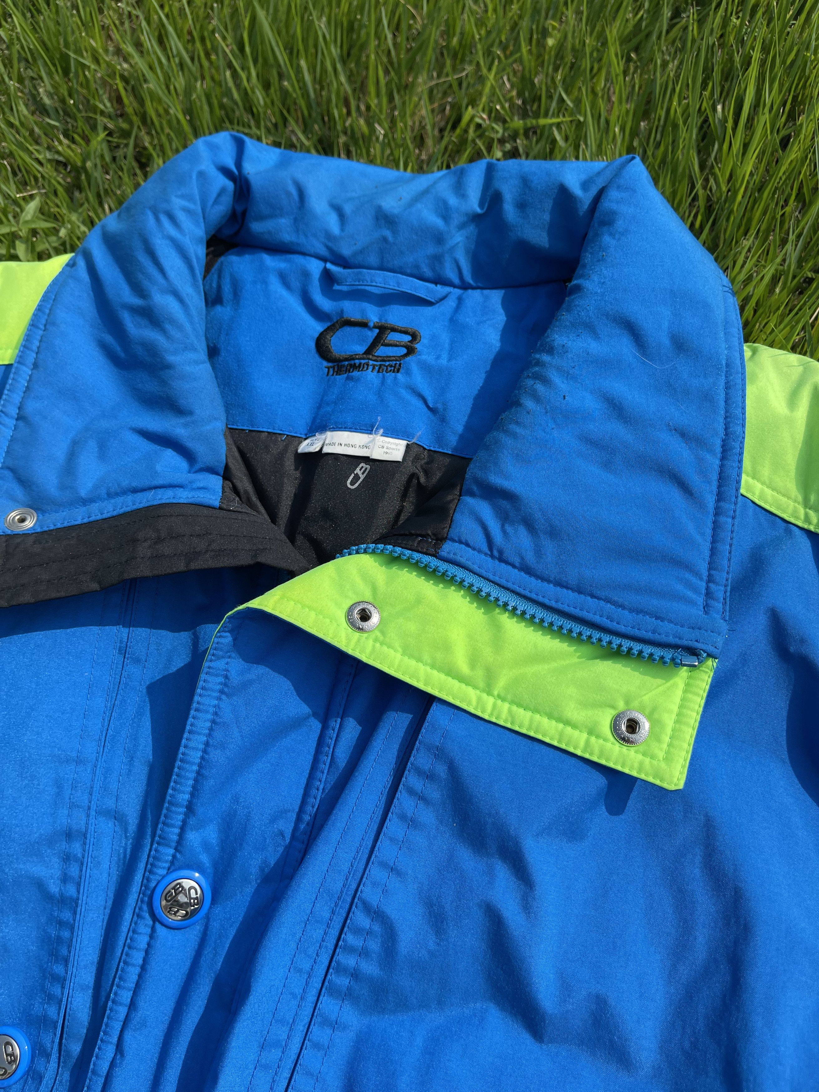 Vintage CB Sports Thermotech 90's Vintage Neon Retro Jacket Coat Size US XXL / EU 58 / 5 - 5 Thumbnail