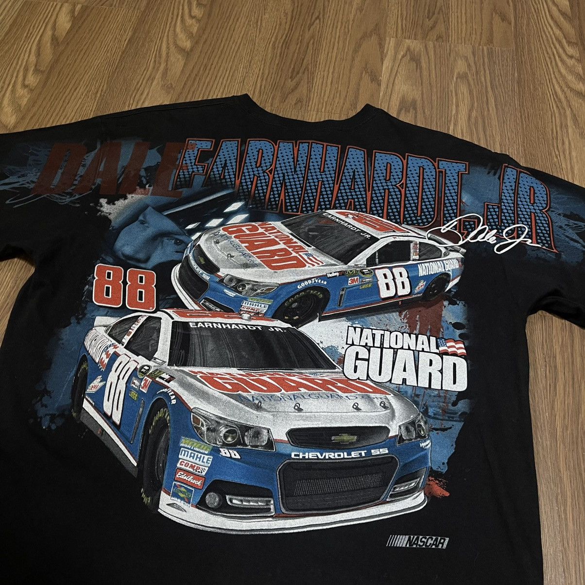 NASCAR × Vintage Y2K Dale Earnhardt Jr. NASCAR green black all over print tee Size US L / EU 52-54 / 3 - 2 Thumbnail