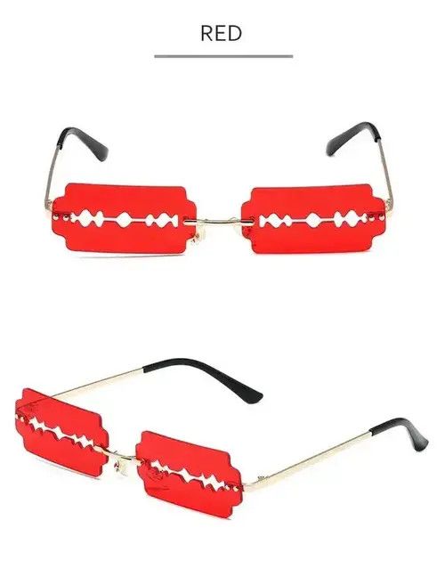 Electric Visual Rimless Razor Blade Rectangle Sunglasses Size ONE SIZE - 2 Thumbnail
