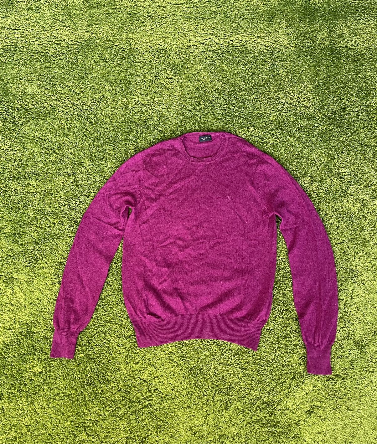 Designer × Valentino Valentino 100% wool knit logo sweater Size M / US 6-8 / IT 42-44 - 1 Thumbnail