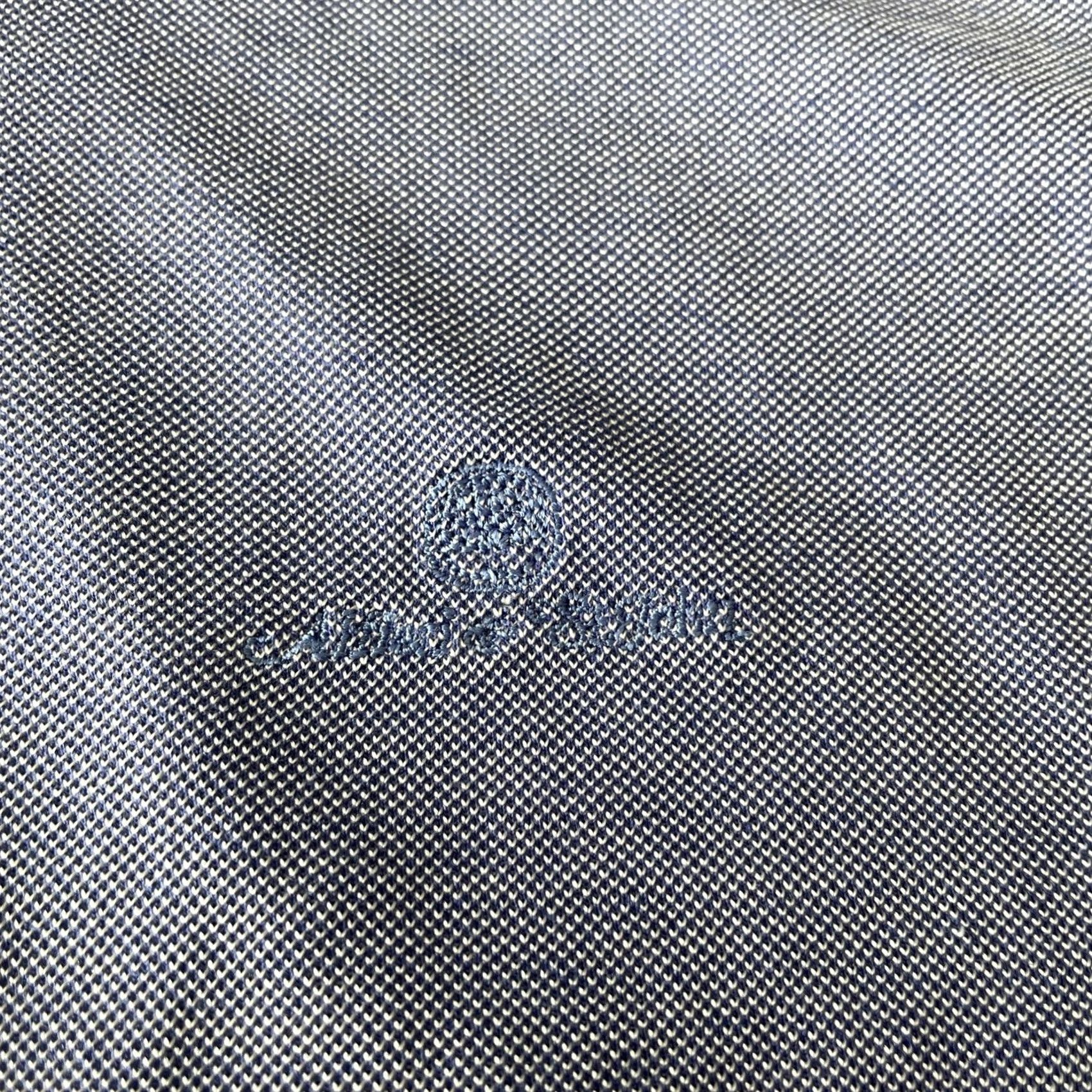 St. John St. John Polo Shirt Women Blue Knit Polo Size 52 Cotton Silk Flax Blend Short Sleeve Designer Classic Luxury Size 38" / US 16 / IT 52 - 4 Thumbnail