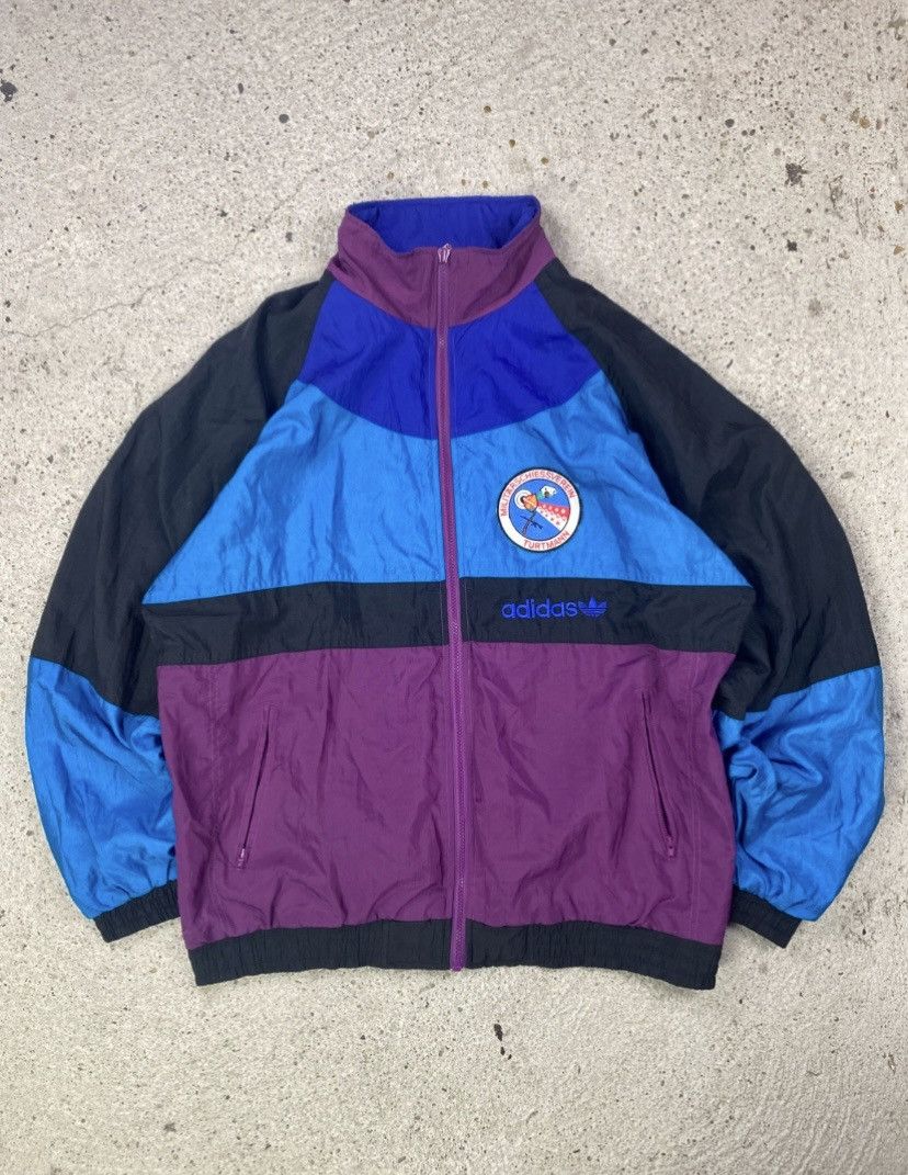 Adidas Adidas vintage track jacket windbreaker retro 90s oversized Size US XL / EU 56 / 4 - 1 Thumbnail