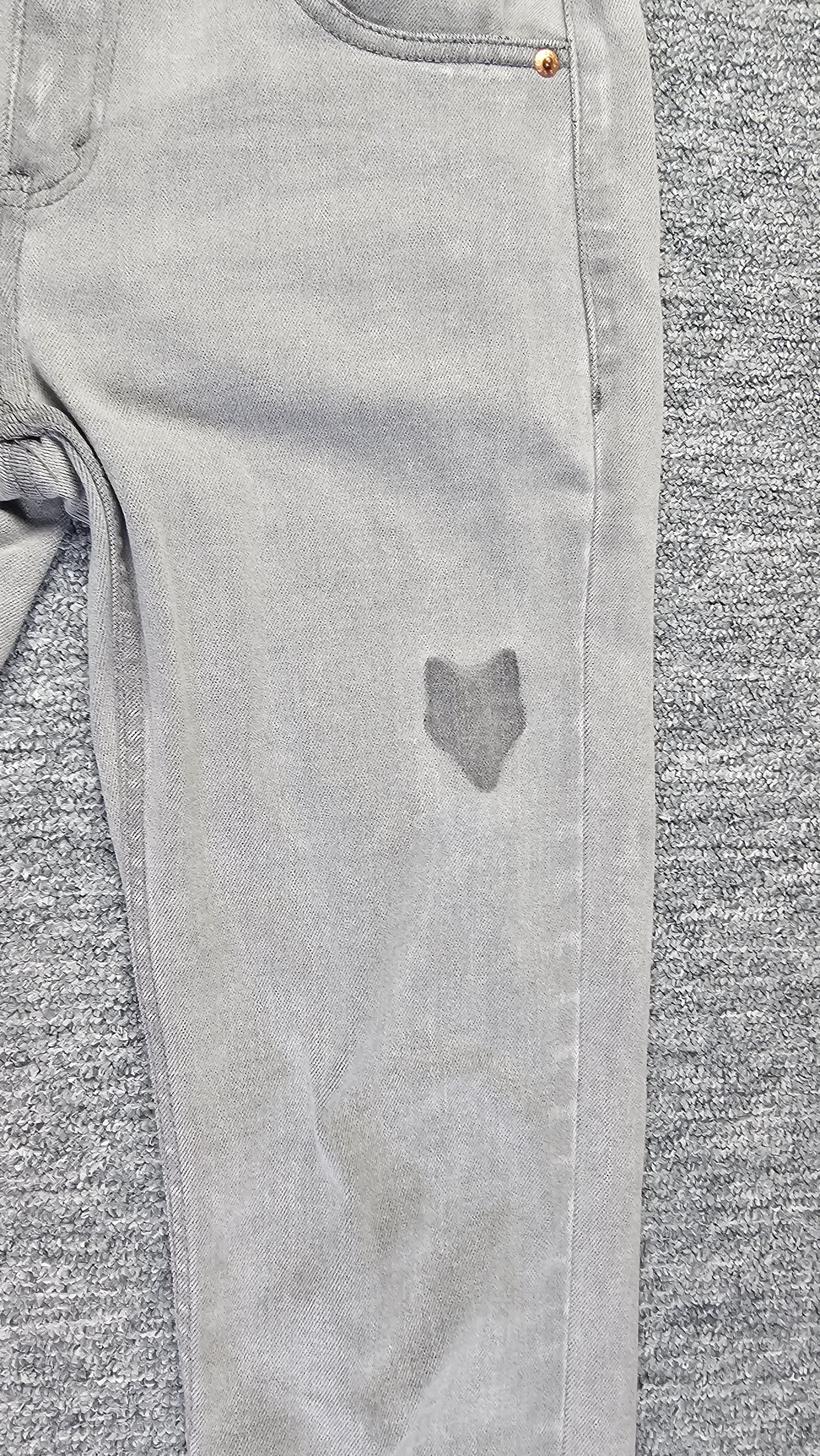 Levi's Levis 512 Slim Taper Jeans Women 29 Gray Heart Patch Y2K Size 29" - 6 Thumbnail