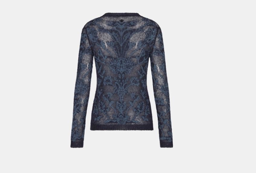 Dior o1w1db10824 Fitted Sweater in Blue Size XS / US 0-2 / IT 36-38 - 2 Thumbnail