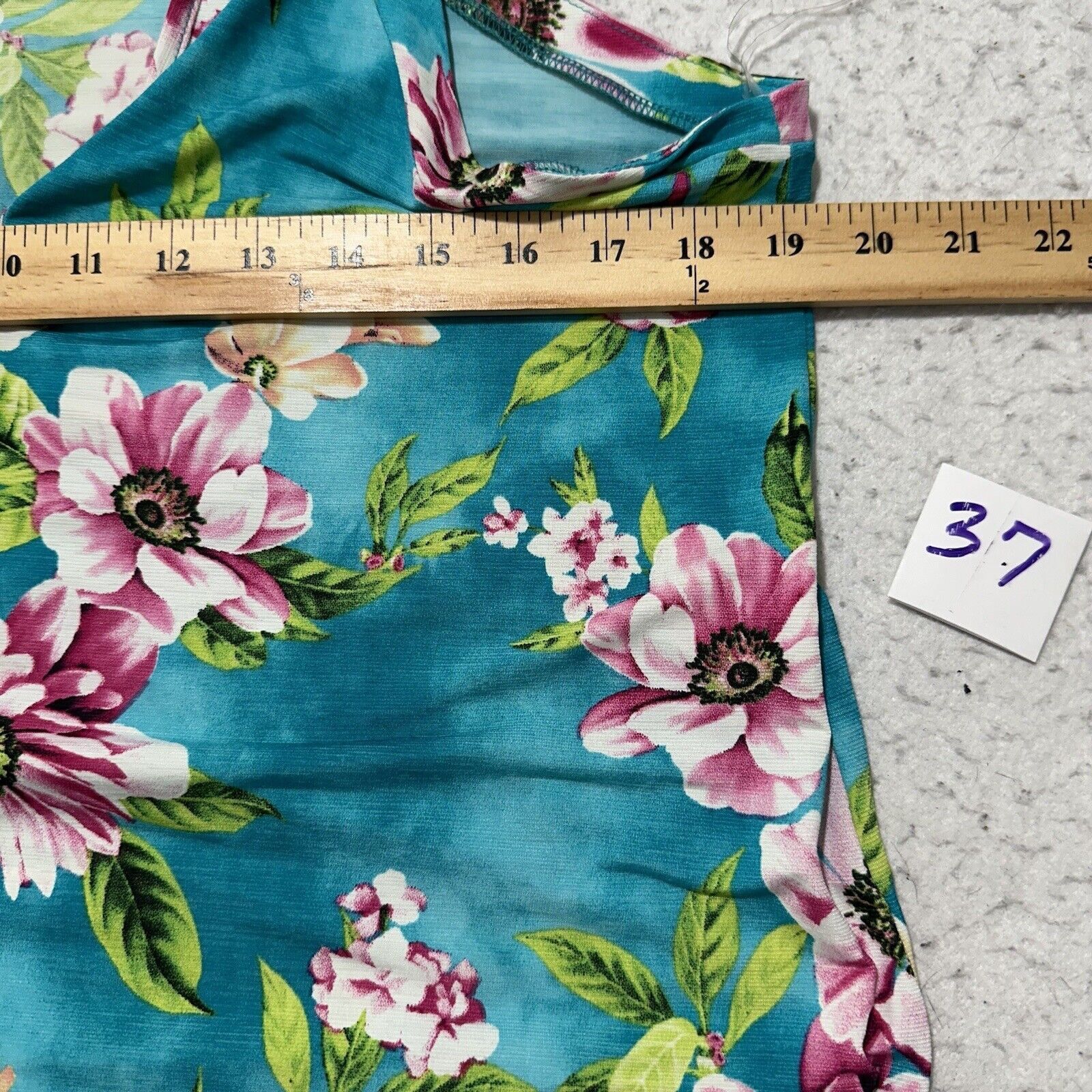 Other Sew In Love Small Tropical Hawaiian Floral Blue Tank Top Size S / US 4 / IT 40 - 6 Thumbnail