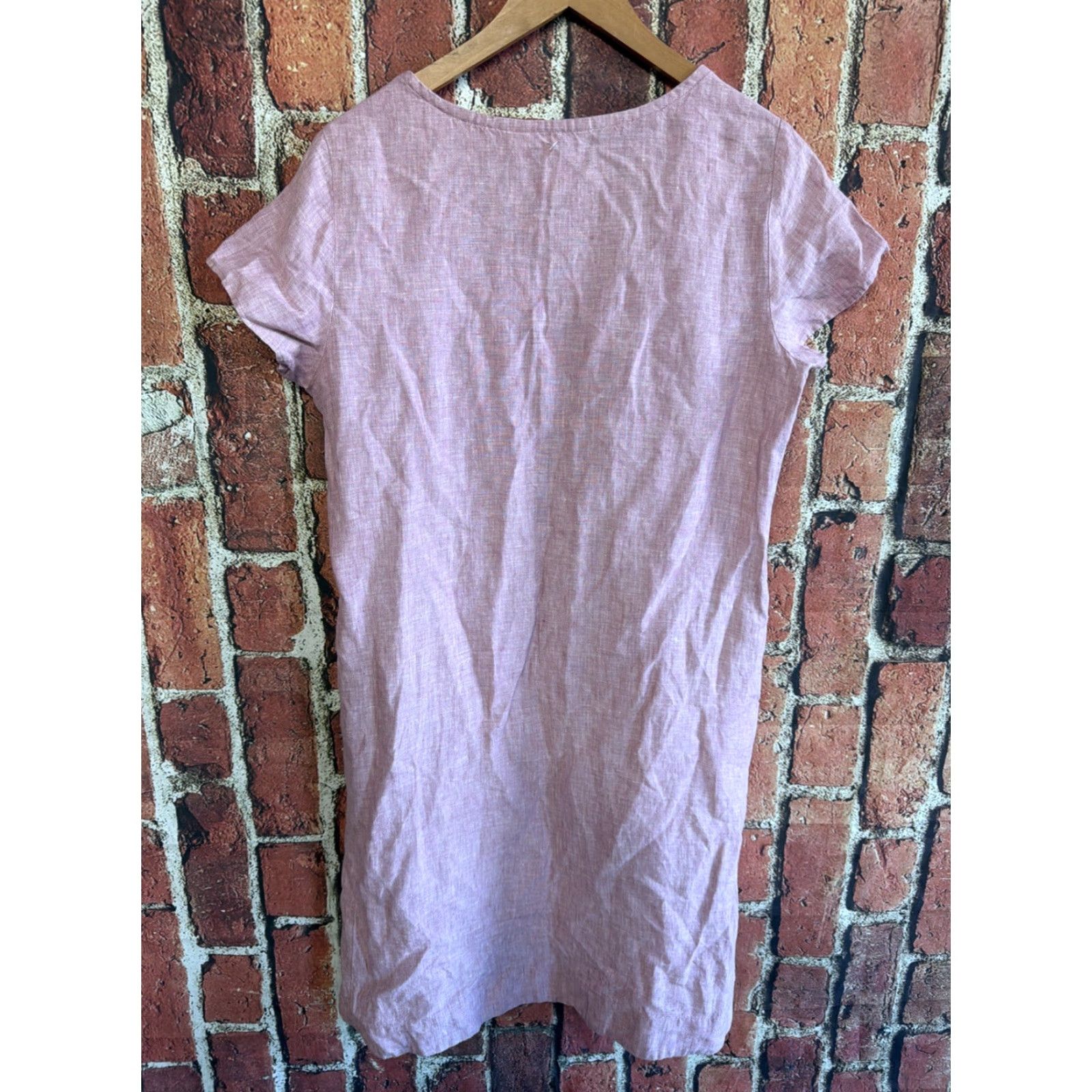 Soft Surroundings Soft Surroundings Dress Kaftan Womens Long Sleeve Linen Pink Small Vintage No N/A Size S / US 4 / IT 40 - 3 Thumbnail