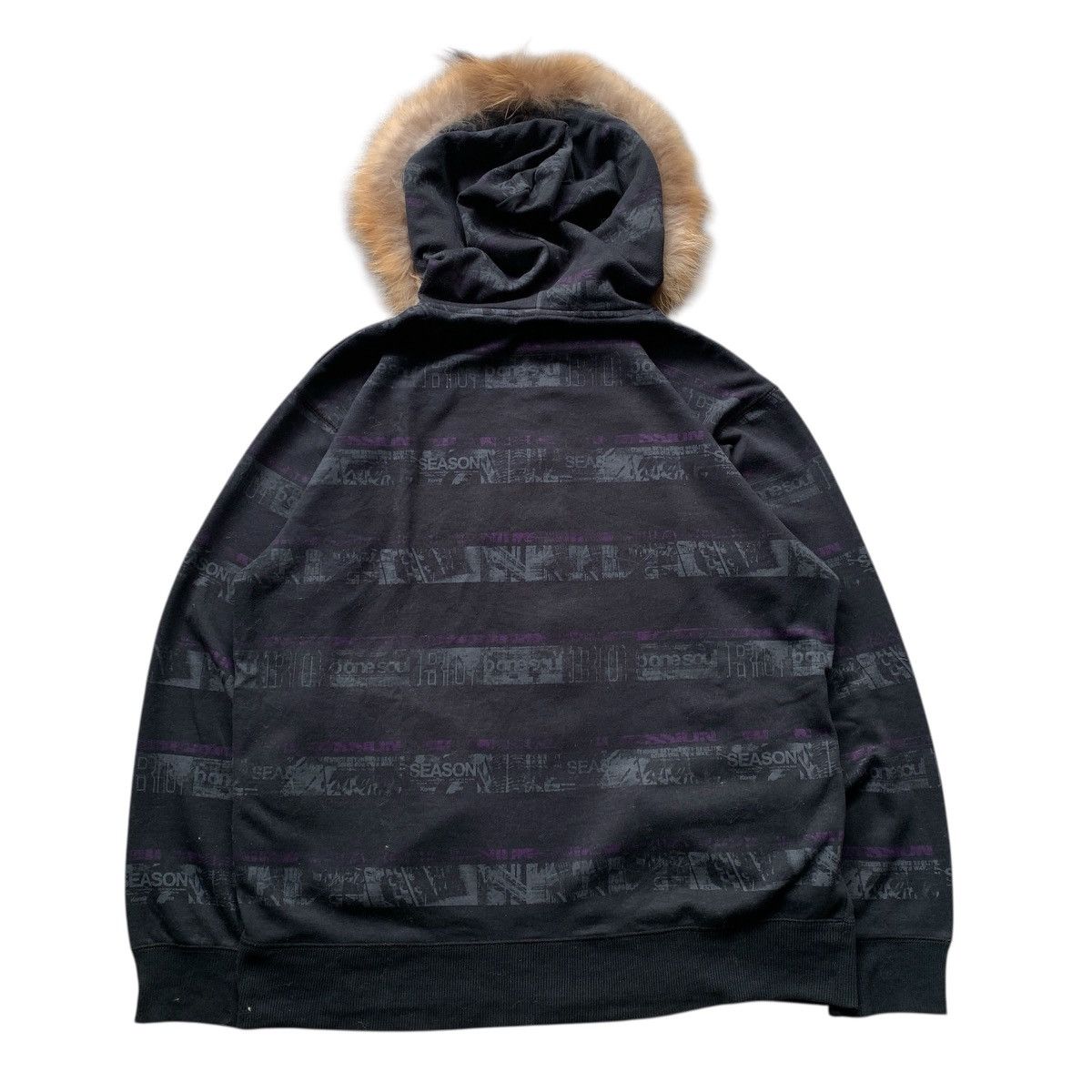 Le Grande Bleu (L.G.B.) Bone Soul Fur Zip Hoodie Ifsix GOA LGB Style Jacket Size US XL / EU 56 / 4 - 9 Thumbnail