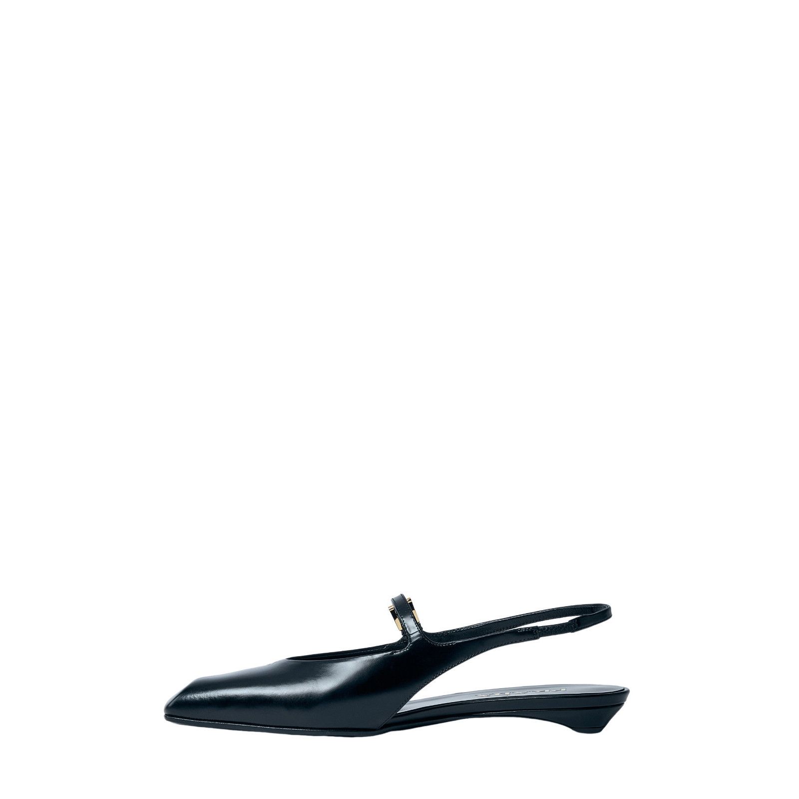 Prada PRADA $1120 Black Brushed Leather Slingback Ballerinas New & Size US 9 / IT 39 - 4 Thumbnail