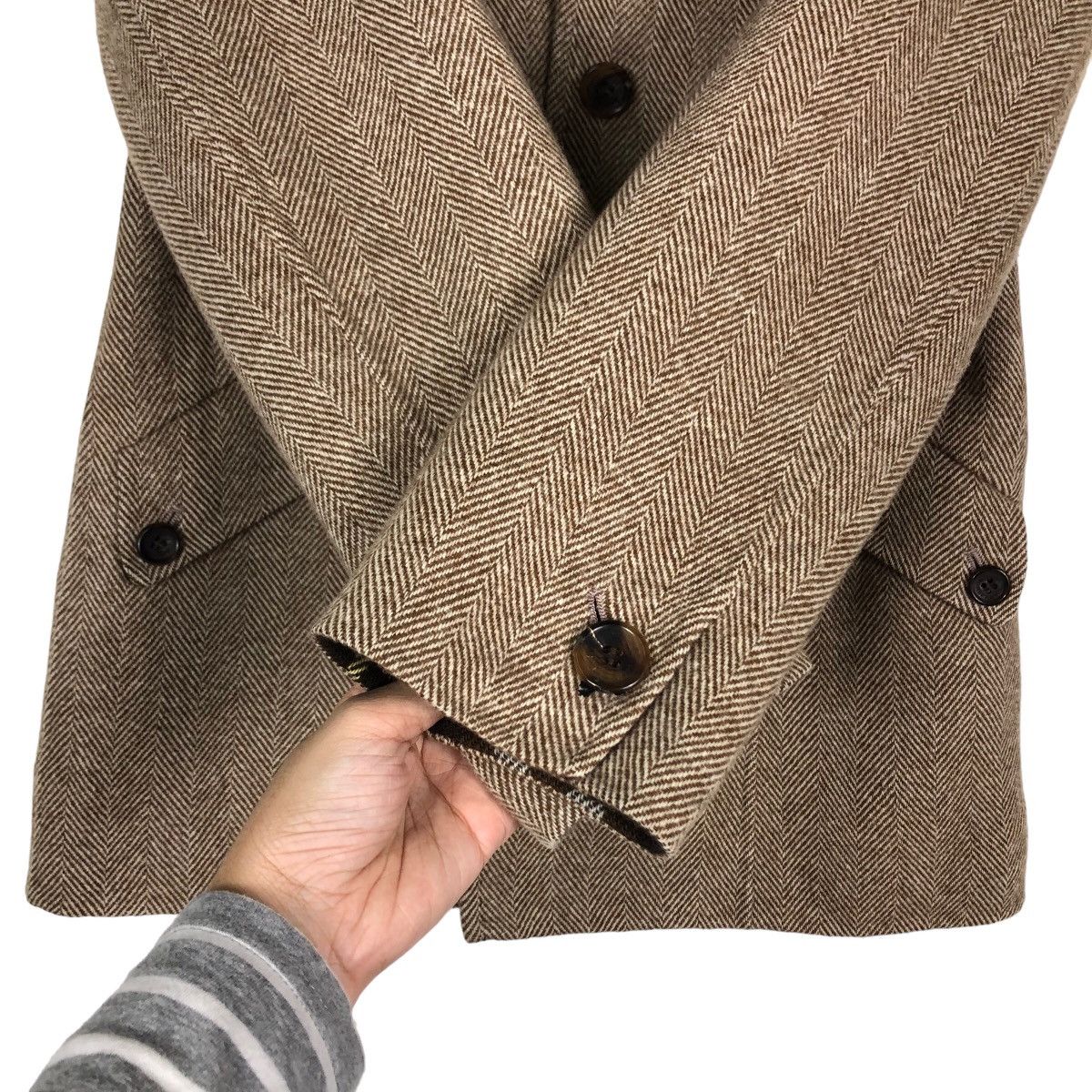 Burberry 🔥Vintage Wool Jacket Burberry Nova Check Mink Fur Collar Size US M / EU 48-50 / 2 - 15 Thumbnail