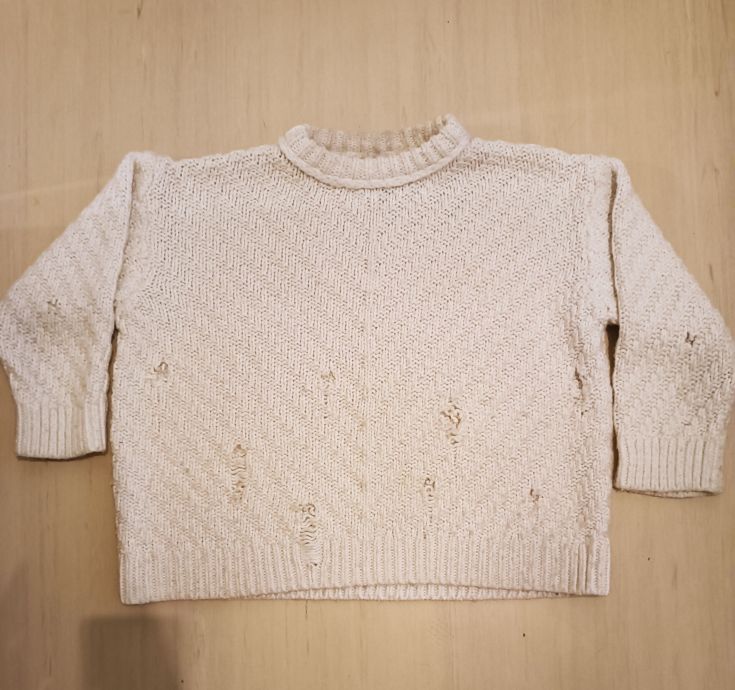 Comme Des Garcons Distressed Knit Sweater | Grailed